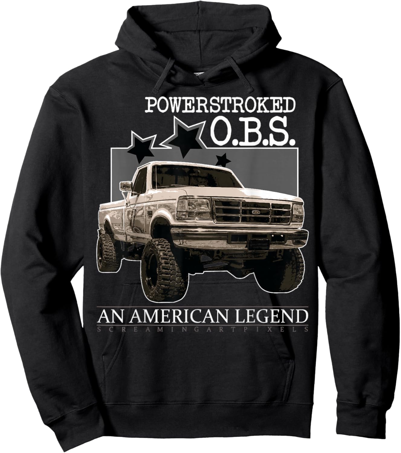 Powerstroke Obs F350 F250 F150 7.3 6.0 6.7 Hoodie - Hoodie | Black