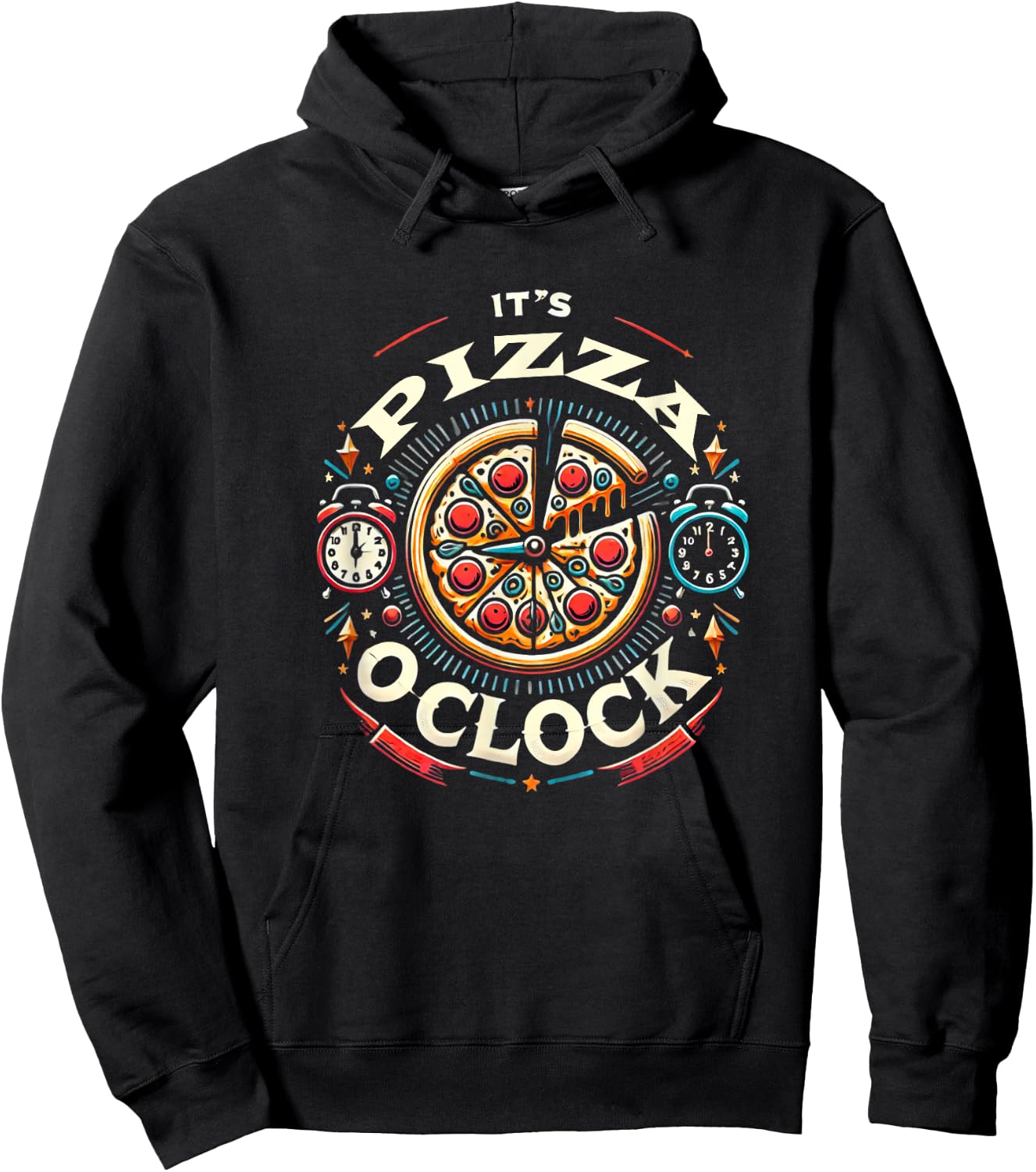 Funny Pizza Lover Foodie Pizza Pun Pizza Hoodie - Hoodie | Black