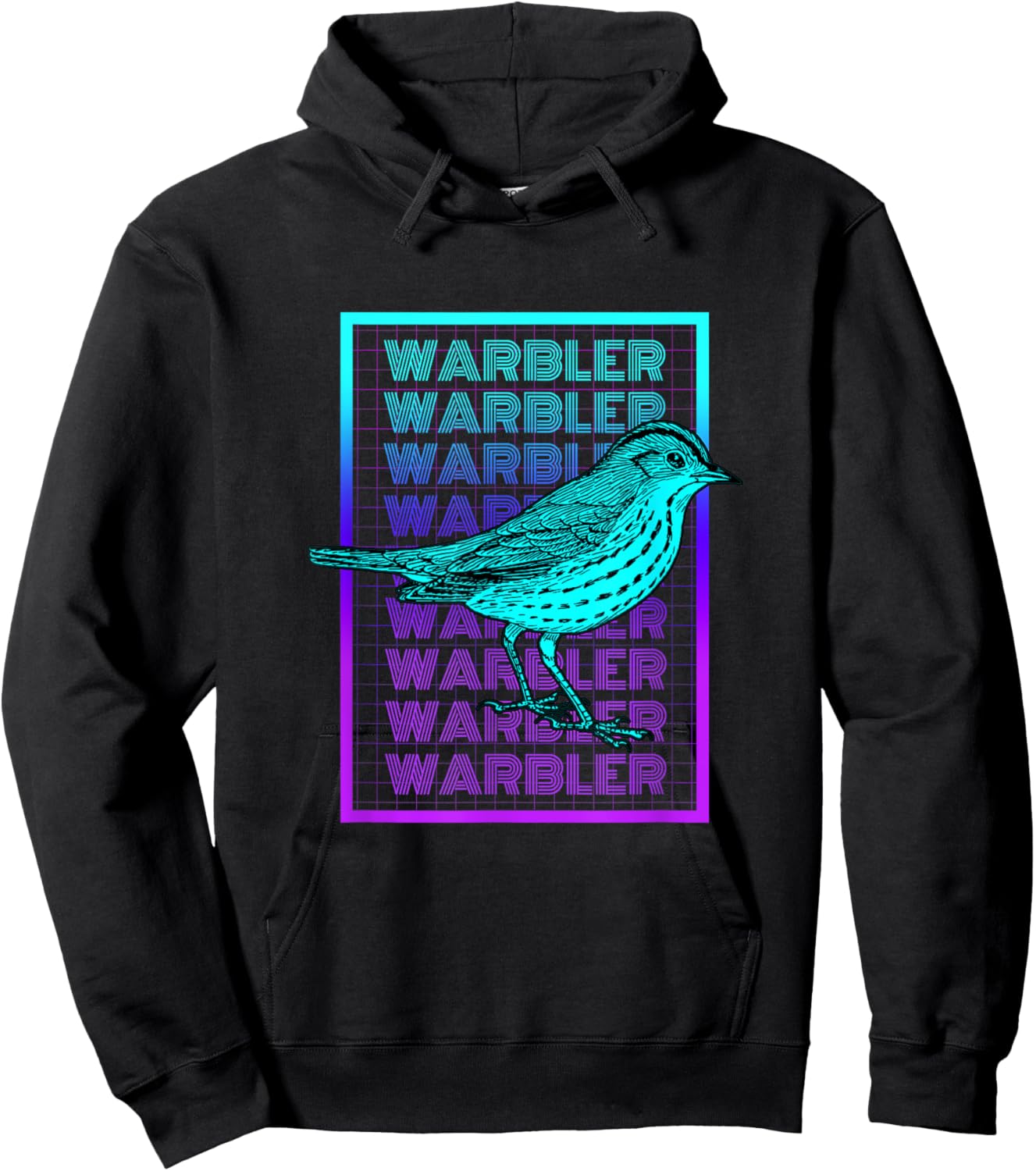 Warbler Bird Vintage Retro Warbler Hoodie - Hoodie | Black