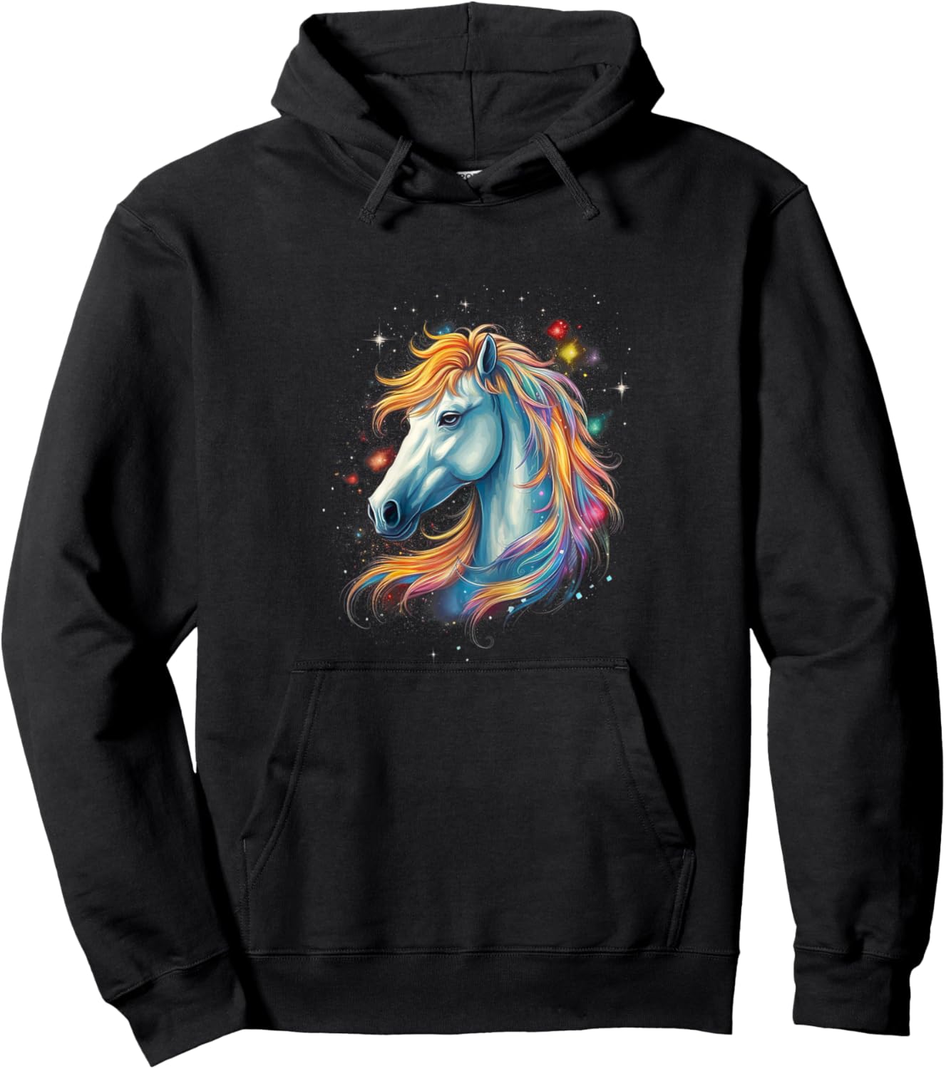 Colorful Horse Hoodie - Hoodie | Black