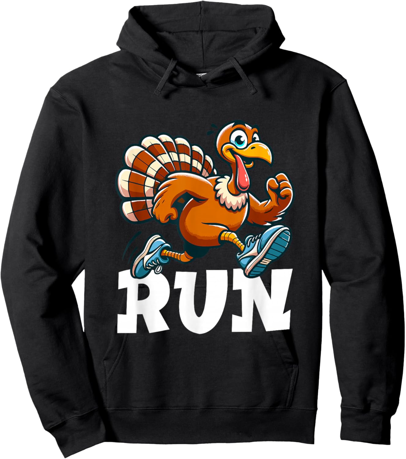 Run Funny Thanksgiving Running 5k Race Turkey Trot Hoodie - Hoodie | Black