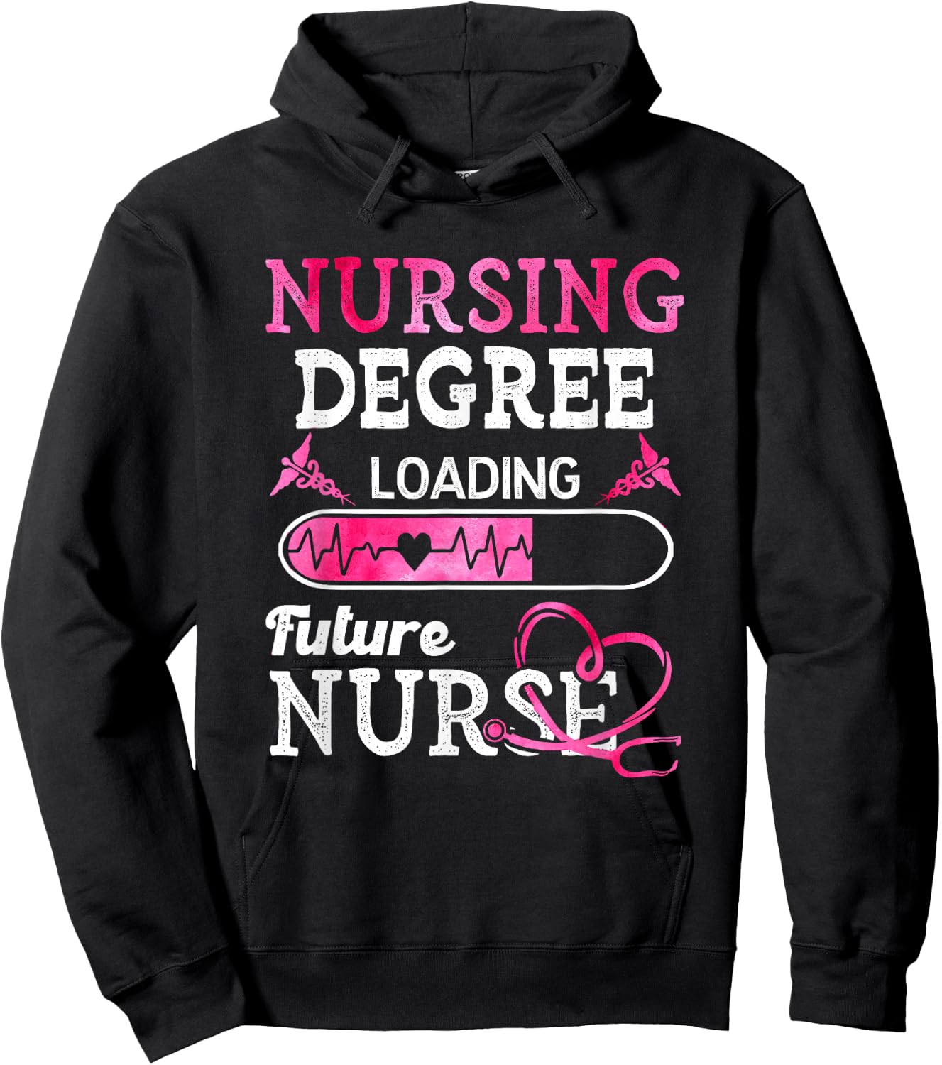Nursing Degree Loading Future Nurse Profession Hoodie - Hoodie | Black