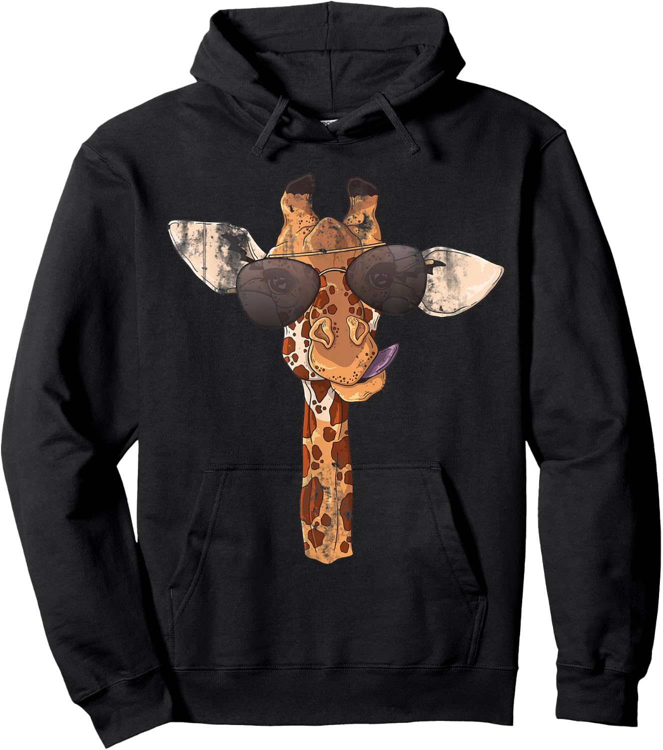 Sunglasses Giraffe Hoodie - Hoodie | Black