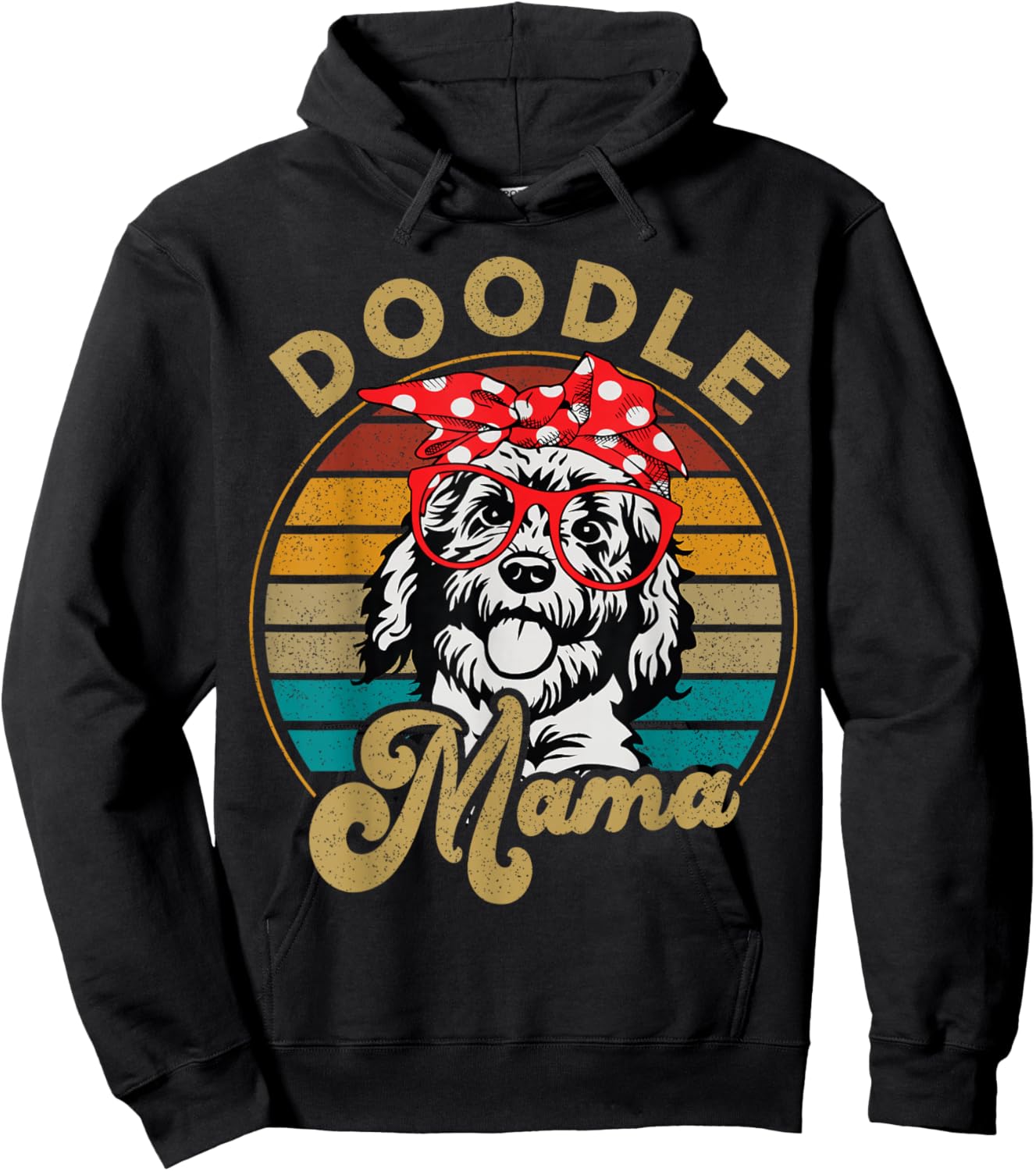 Dog Goldendoodle-Shirt Mom Doodle Mama Funny Vintage Hoodie - Hoodie | Black