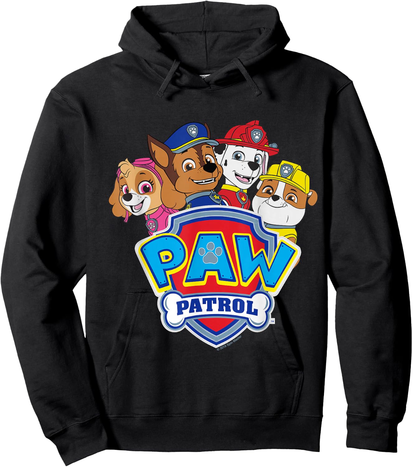 Paw Patrol Group with Logo Hoodie - Hoodie | Black