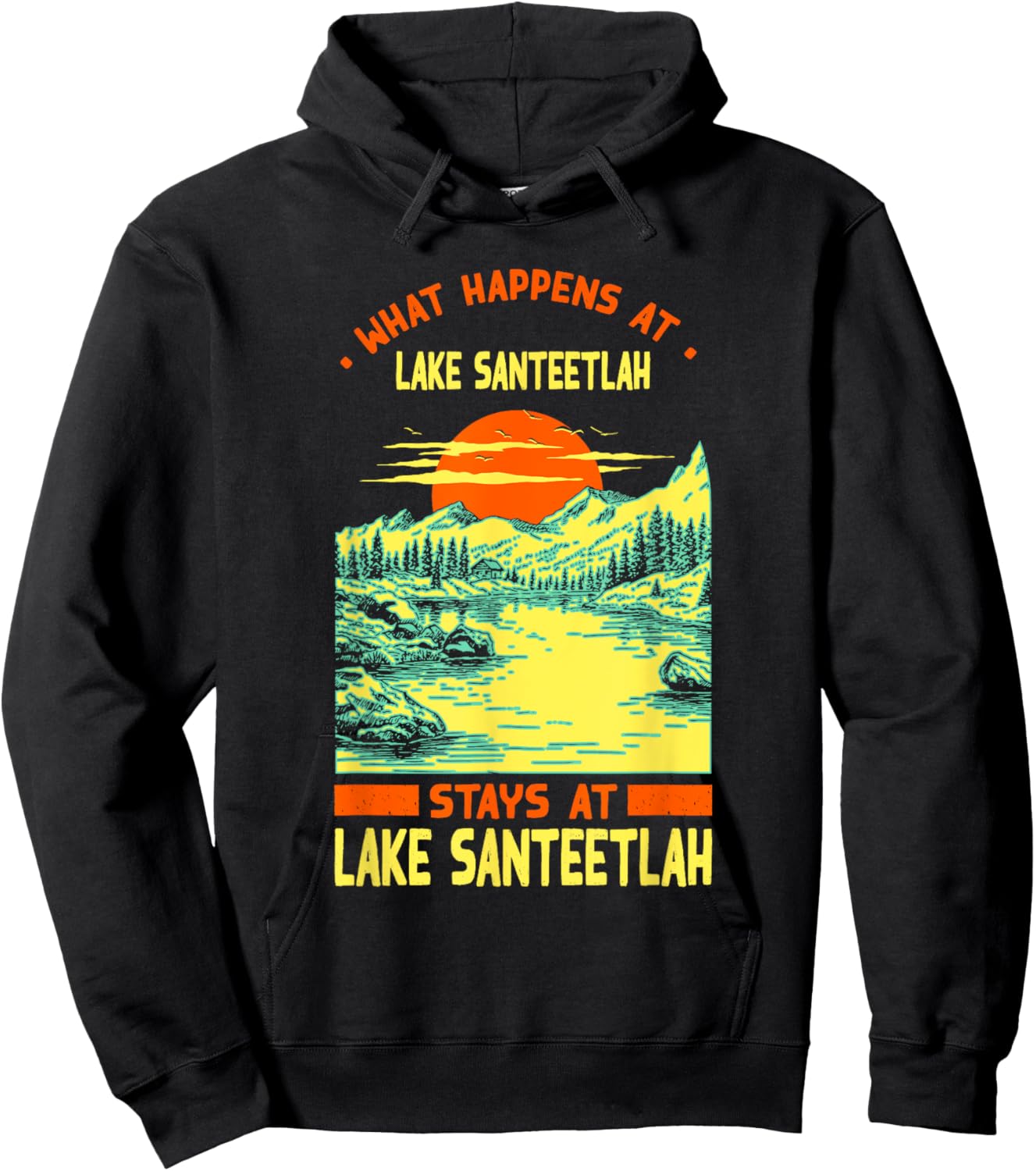 Fishing Boating Camping Lake Vacation Lake Santeetlah Hoodie - Hoodie | Black