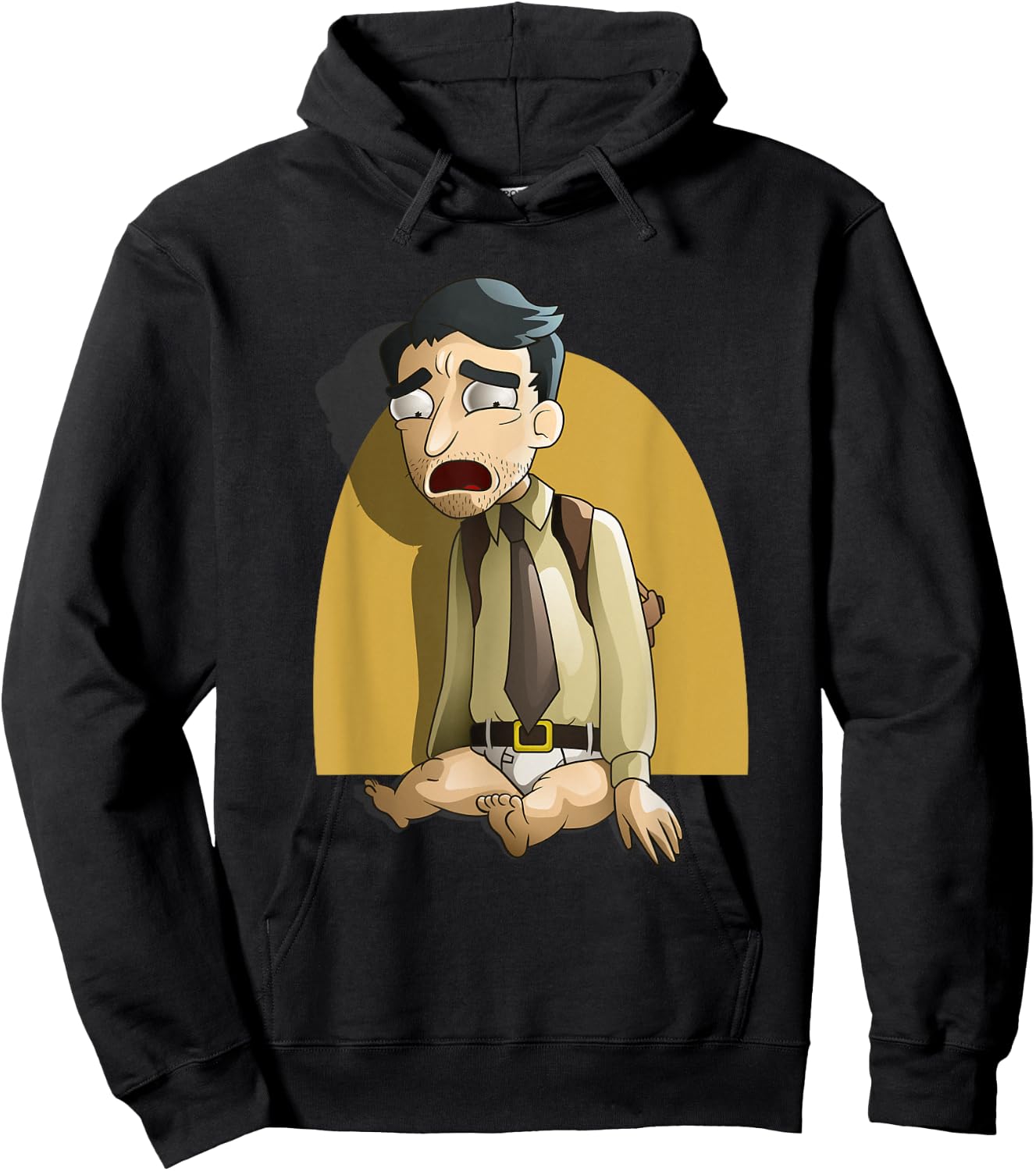 Mademark x Rick and Morty - Rick and Morty Shirt Baby Leg Detective Hoodie - Hoodie | Black