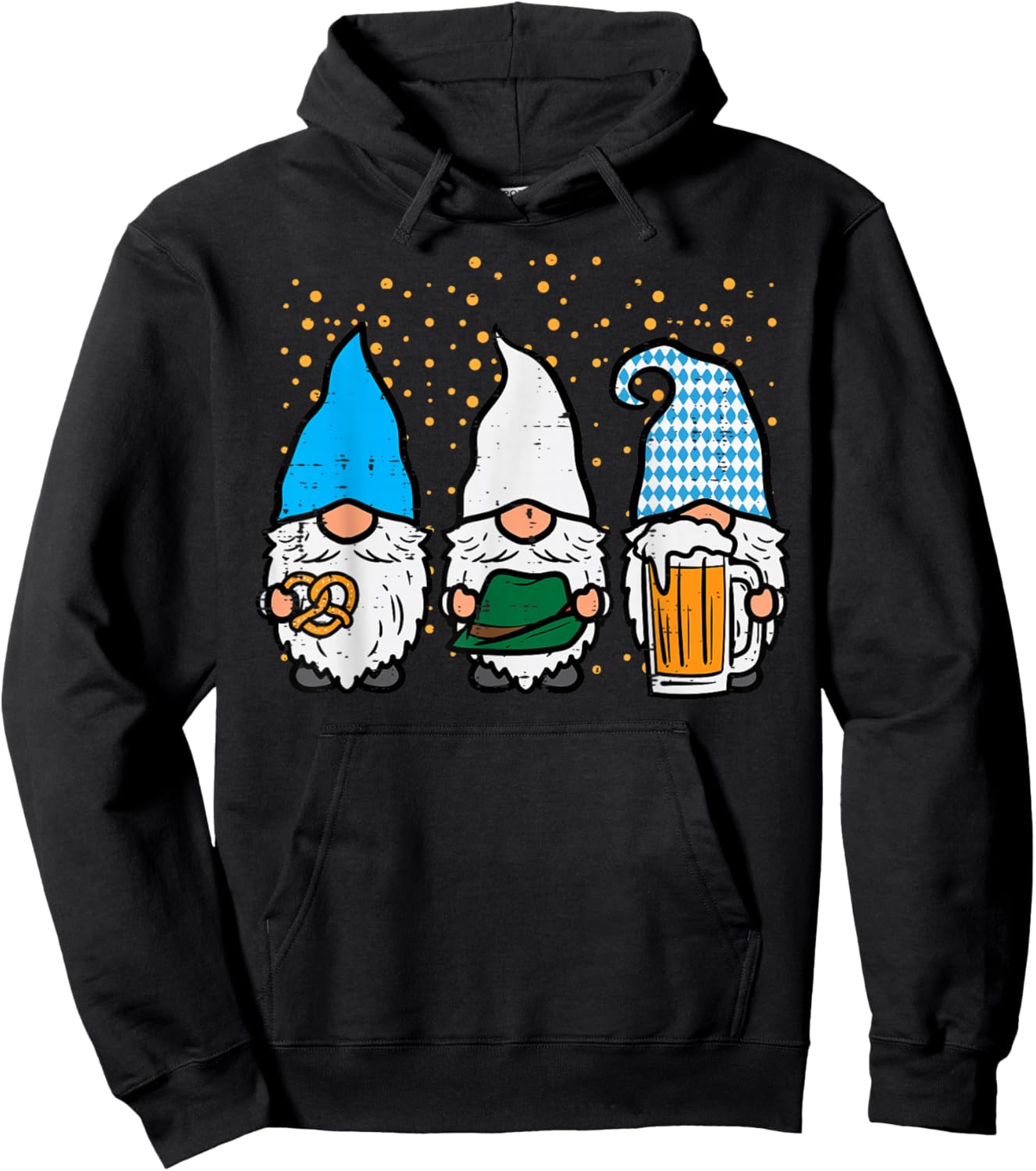 Bavarian Gnomes Octoberfest German Oktoberfest Men Women Hoodie - Hoodie | Black
