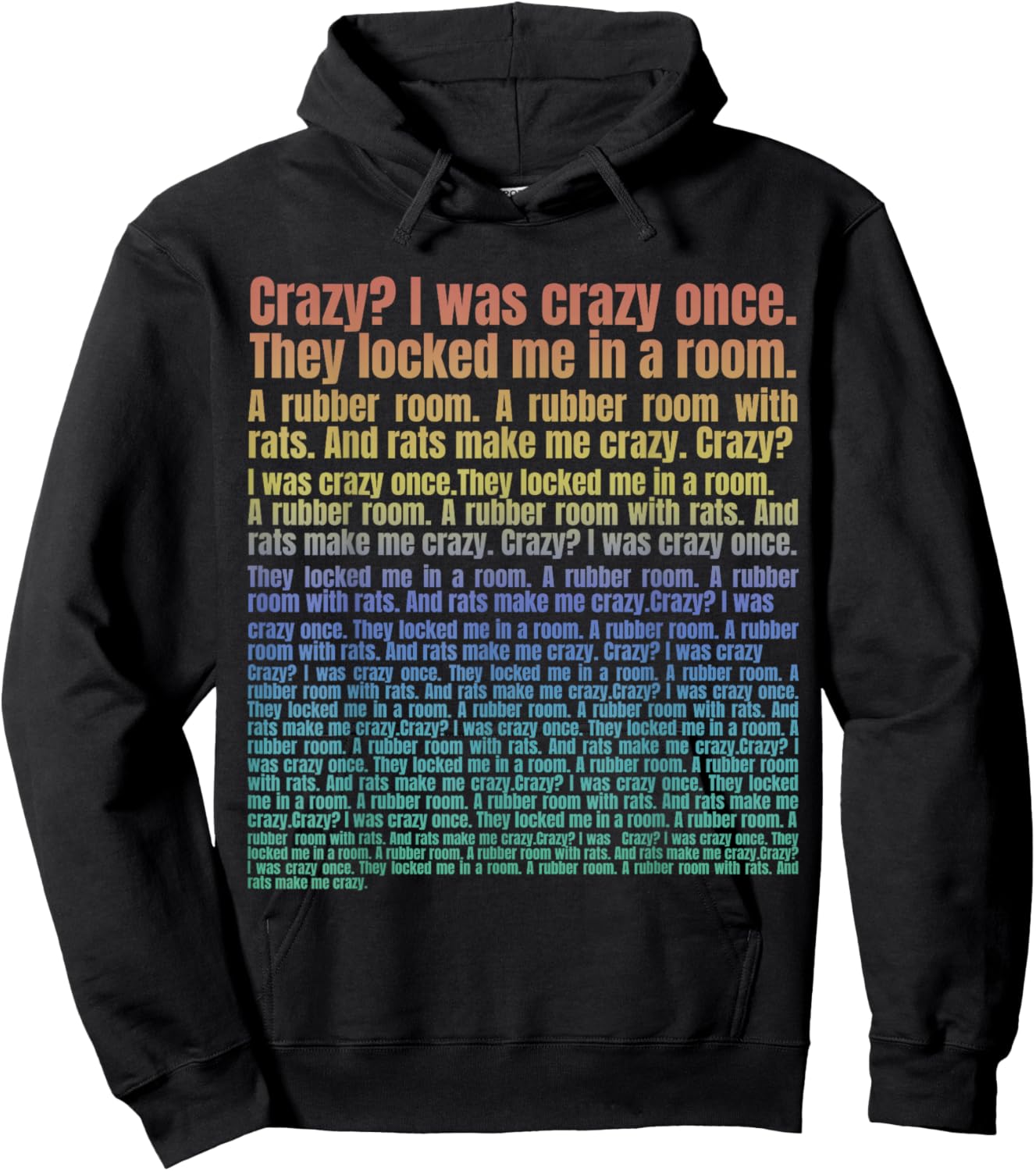 Crazy I Was Crazy Once Meme Black Women's Small Hoodie - Hoodie | Black