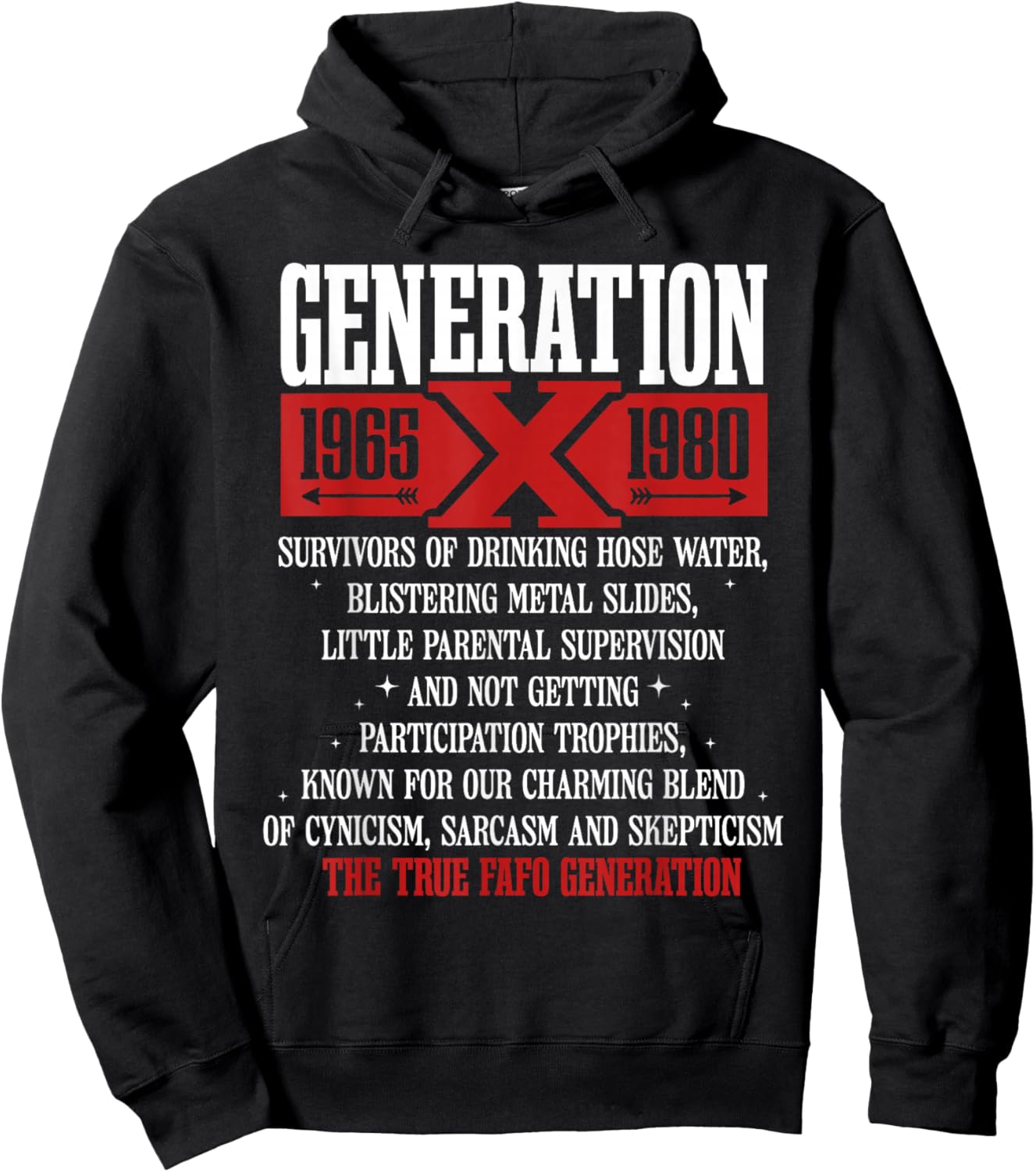 Generation X 1965 1980 Survivors Of Drinking Hose Water Hoodie - Hoodie | Black