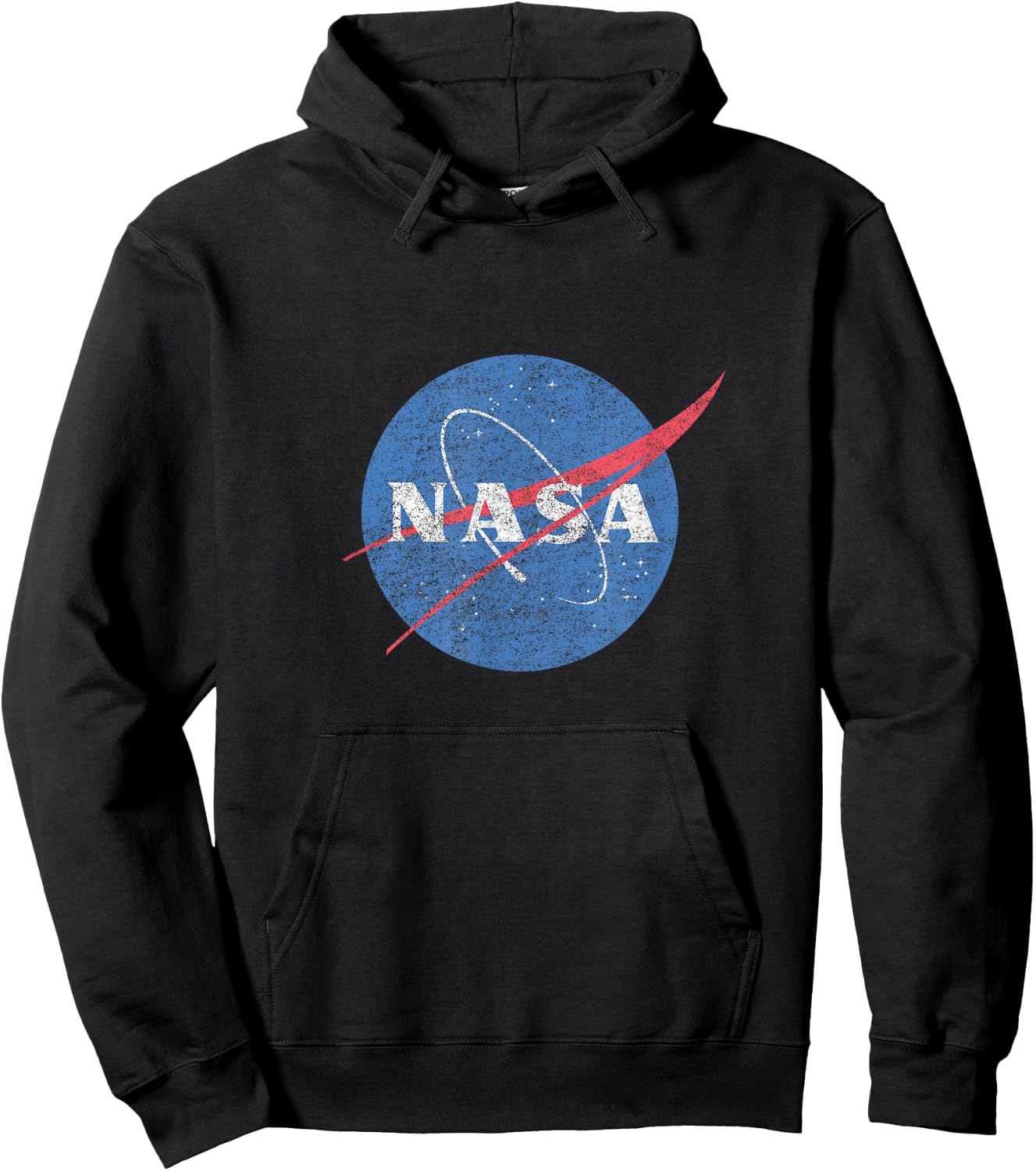 Official NASA Logo - Vintage Style Hoodie - Hoodie | Black