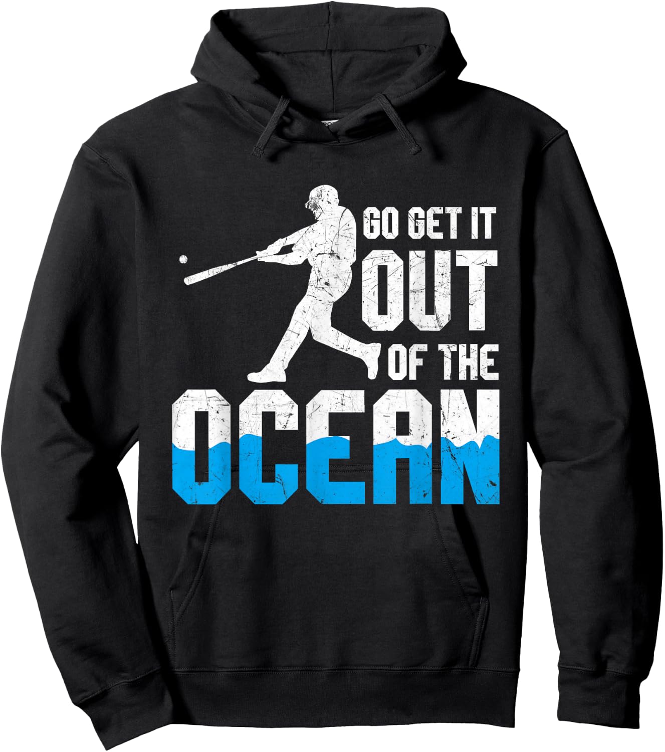 Baseball Fan Player Gift Go Get it Out of the Ocean Home-run Hoodie - Hoodie | Black