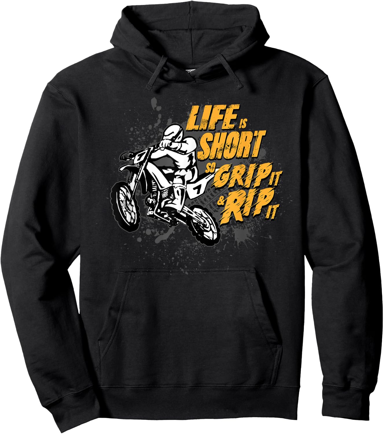 Grip It and Rip It MX Motocross Dirt Bike Rider Gifts Hoodie - Hoodie | Black