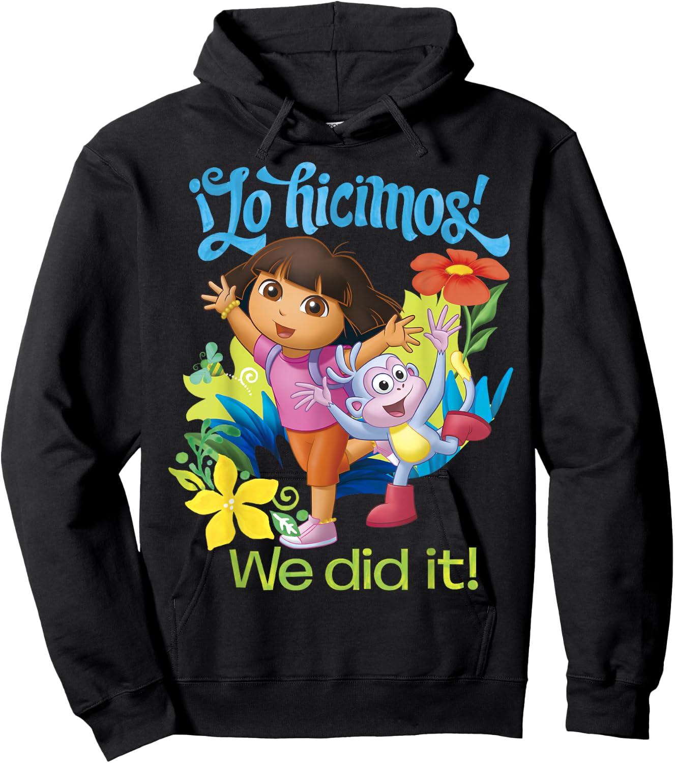 Dora The Explorer Lo Hicimos We Did It Small Hoodie - Hoodie | Black