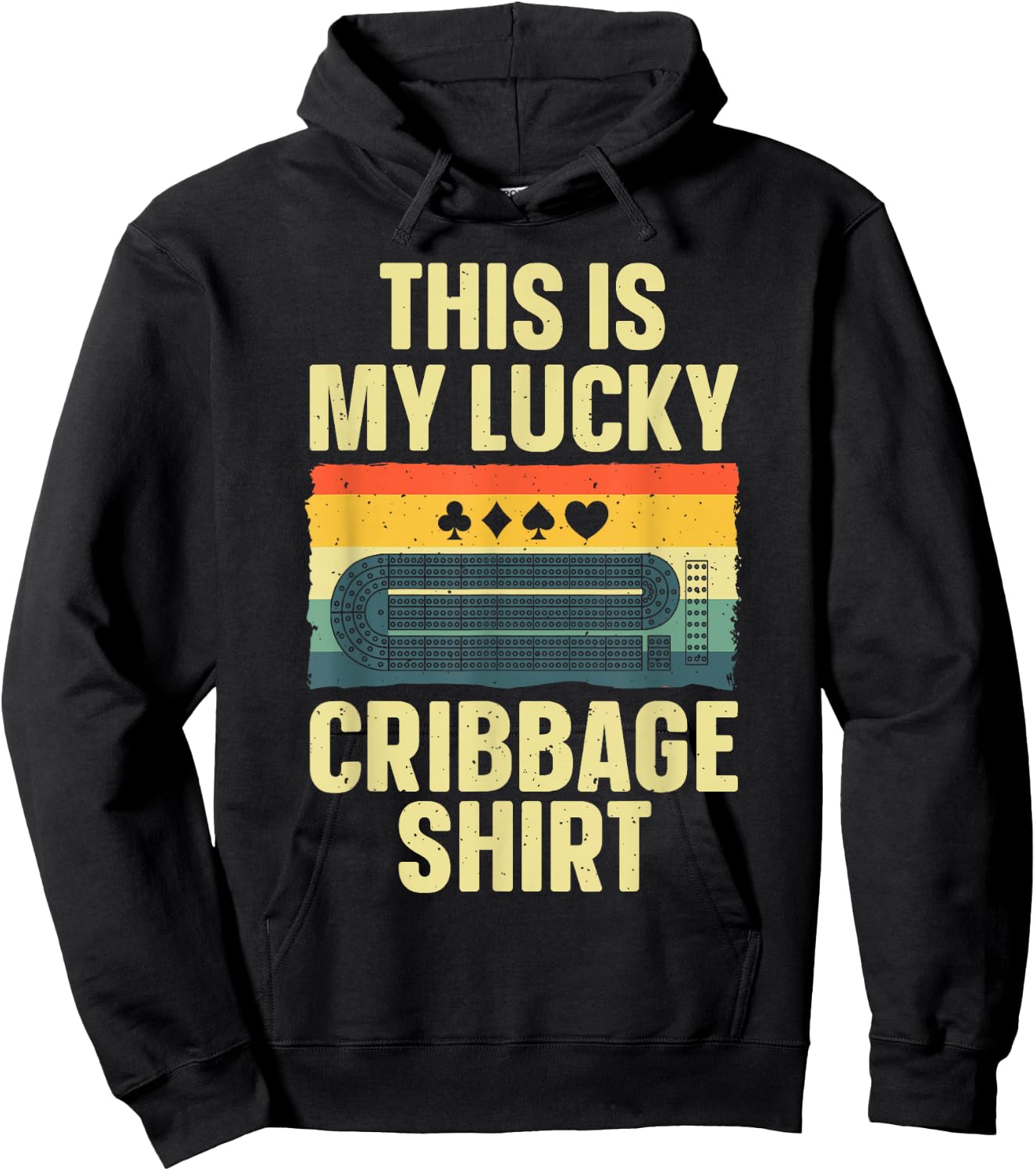 Cribbage Gift Cribbage Board Accessories & Stuff Adult Black Small Classic Fit Short Sleeve Humorous Casual Cribbage Art Women Children Birthday Celebrants Hoodie - Hoodie | Black