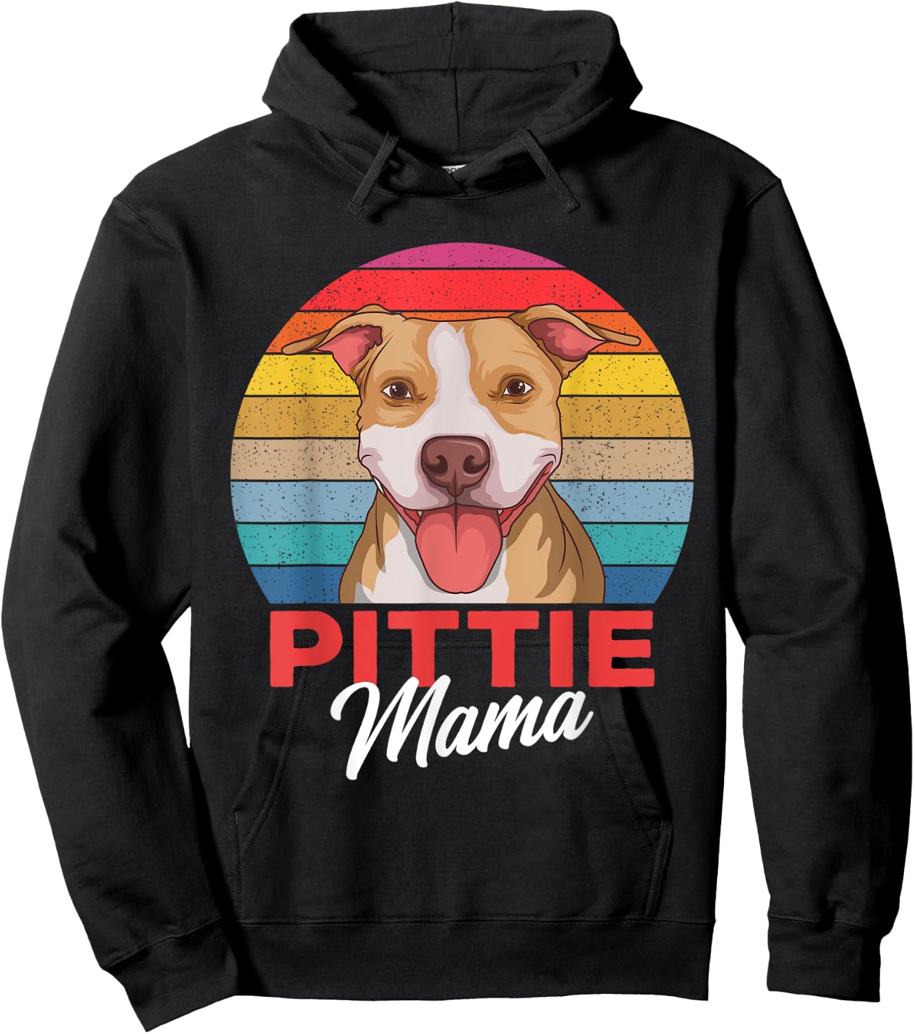 Pittie Mama Pitbull Dog Mom Hoodie - Hoodie | Black