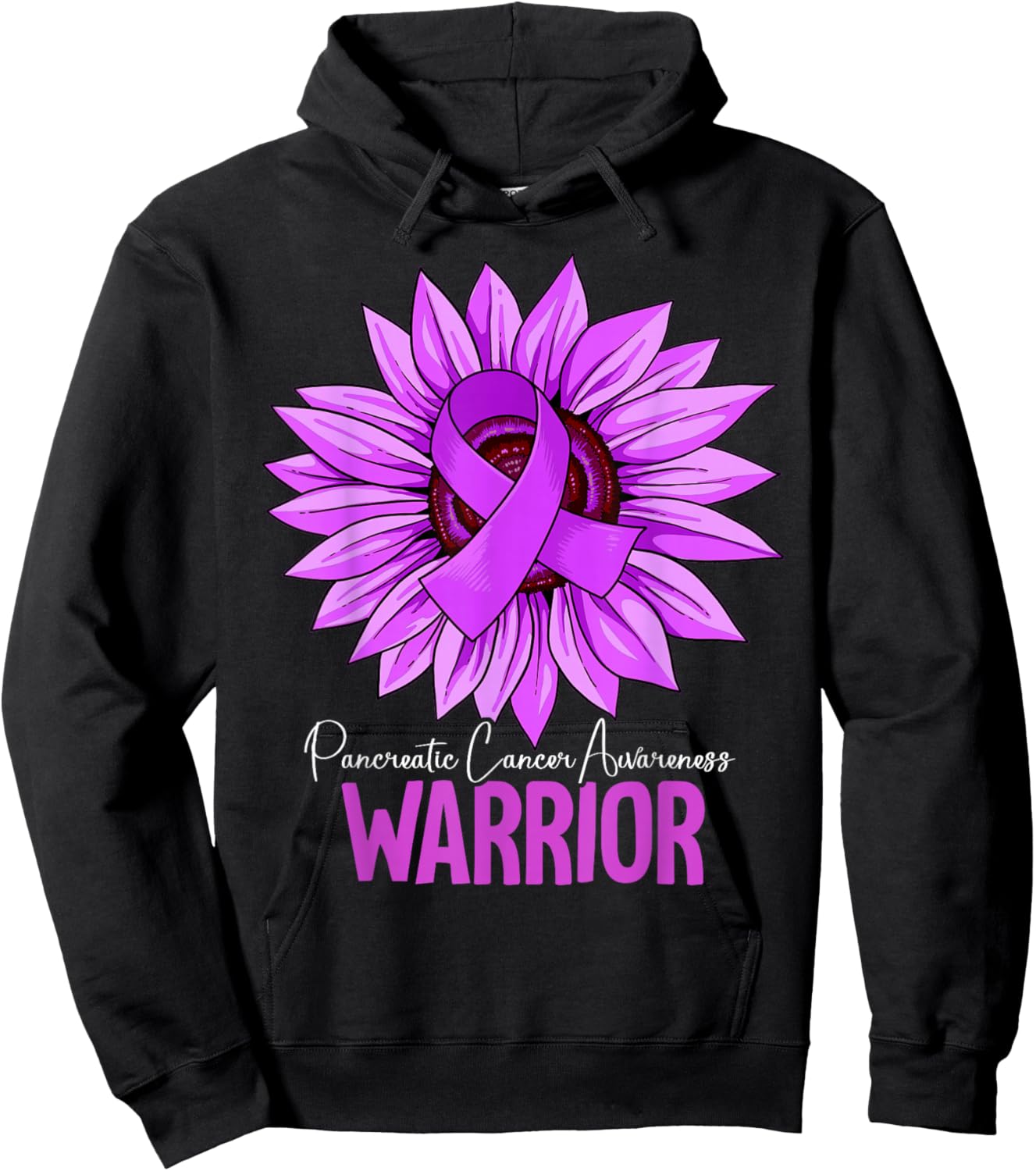 Warrior Pancreatic Cancer Awareness Hoodie - Hoodie | Black
