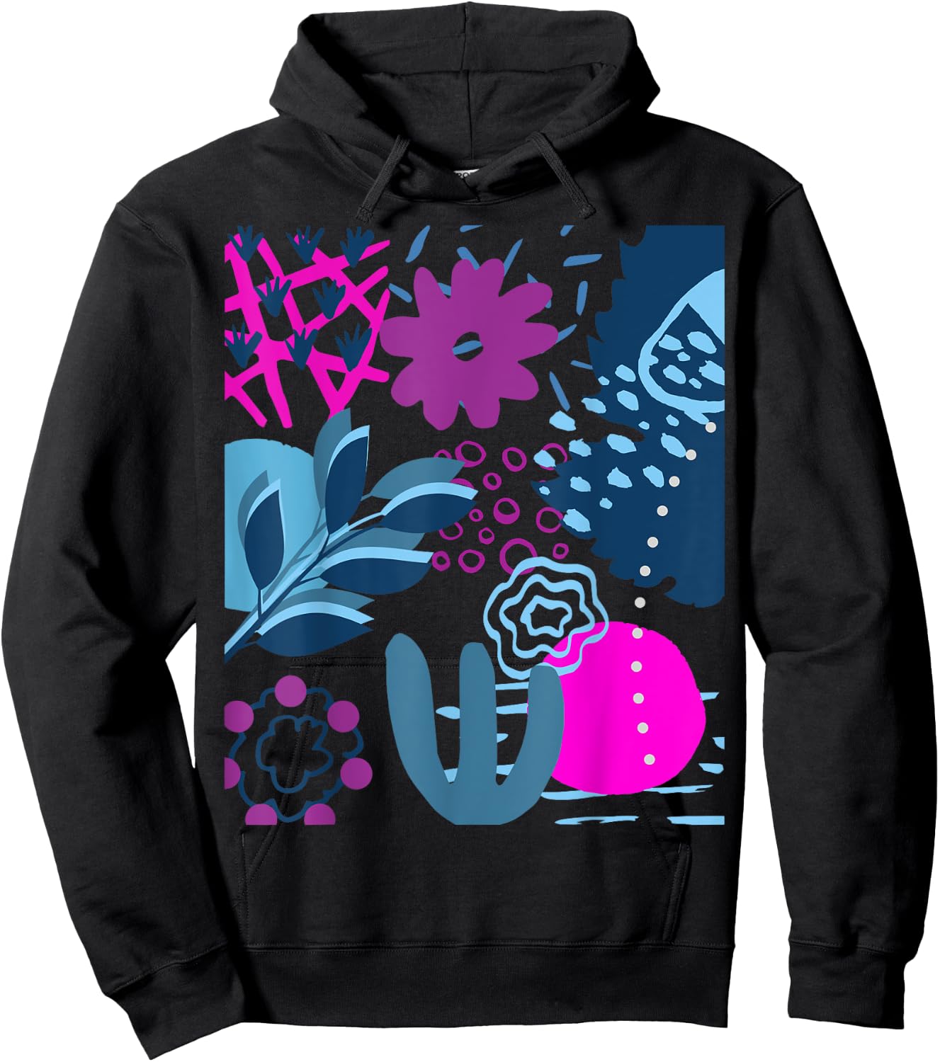 Colorful Flowers Design Shirt - GIFT Hoodie - Hoodie | Black
