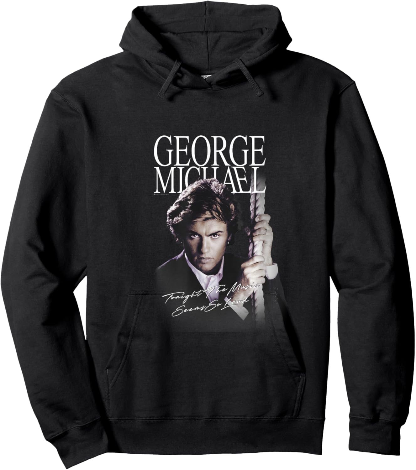 George Michael Retro Icon , Small, Black Hoodie - Hoodie | Black