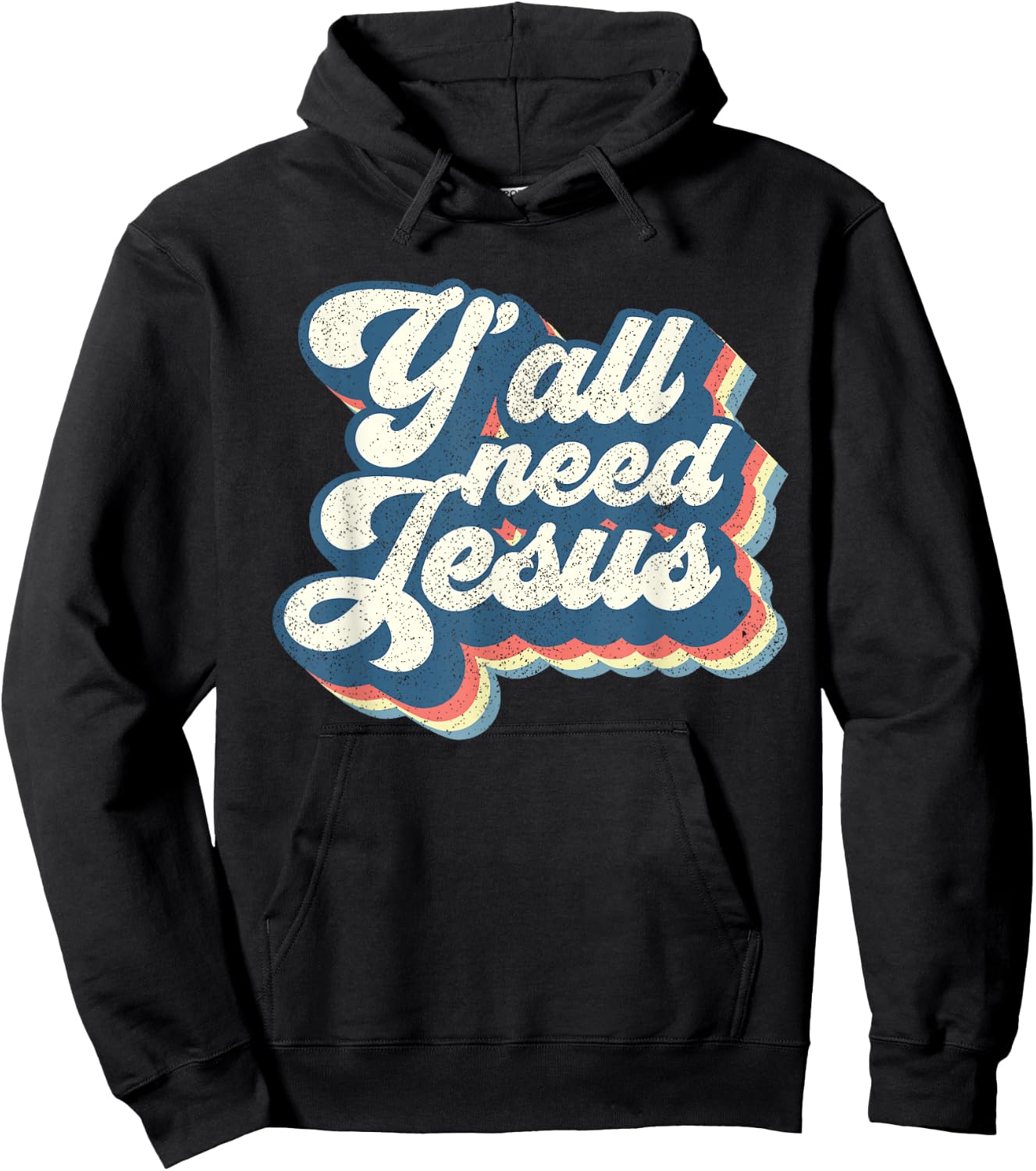 Yall Need Jesus Christian Retro 70s Christ Bible Women Gift Hoodie - Hoodie | Black