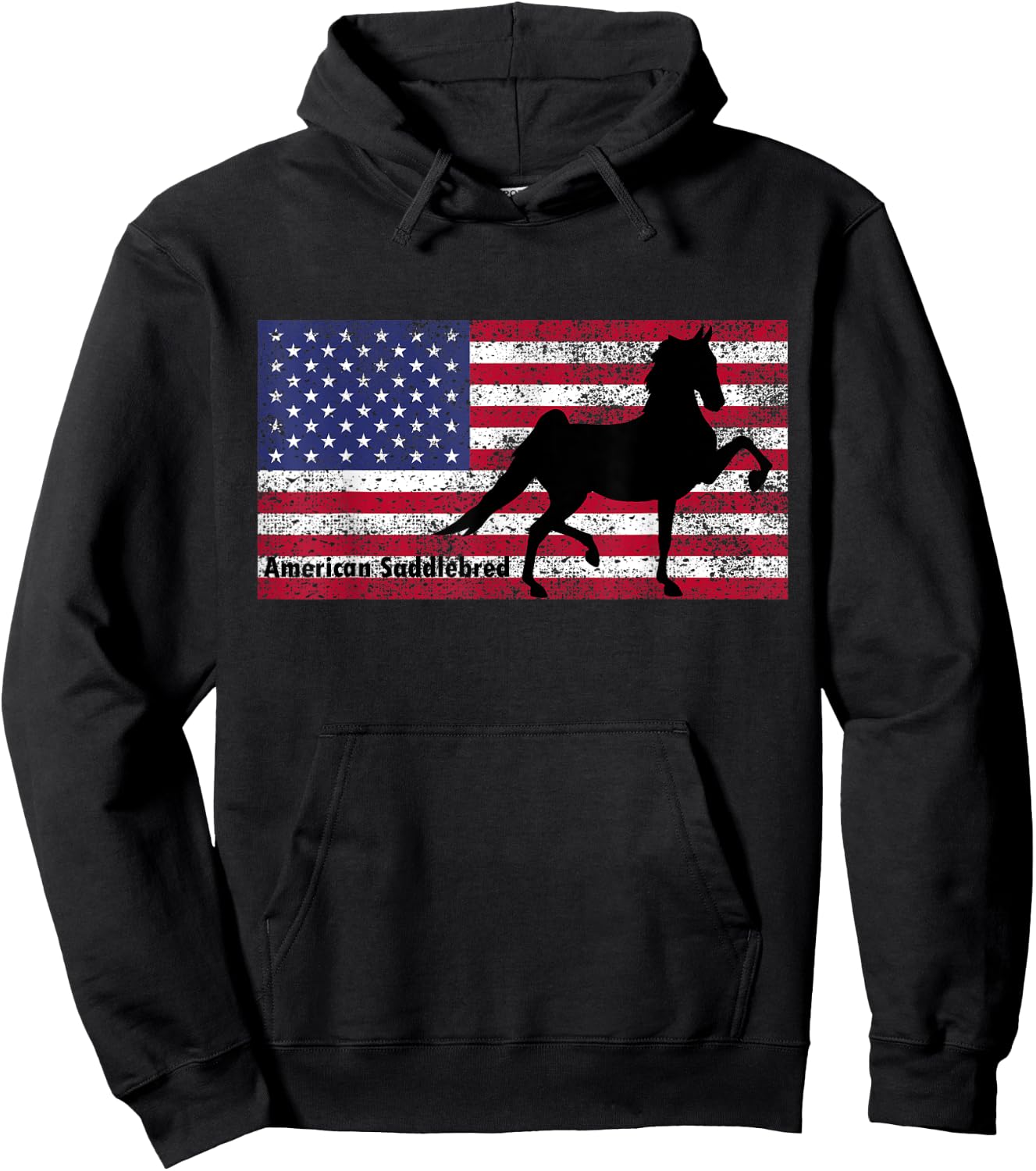 American Saddlebred Horse Training Gaited Horses Men T Shirt Hoodie - Hoodie | Black