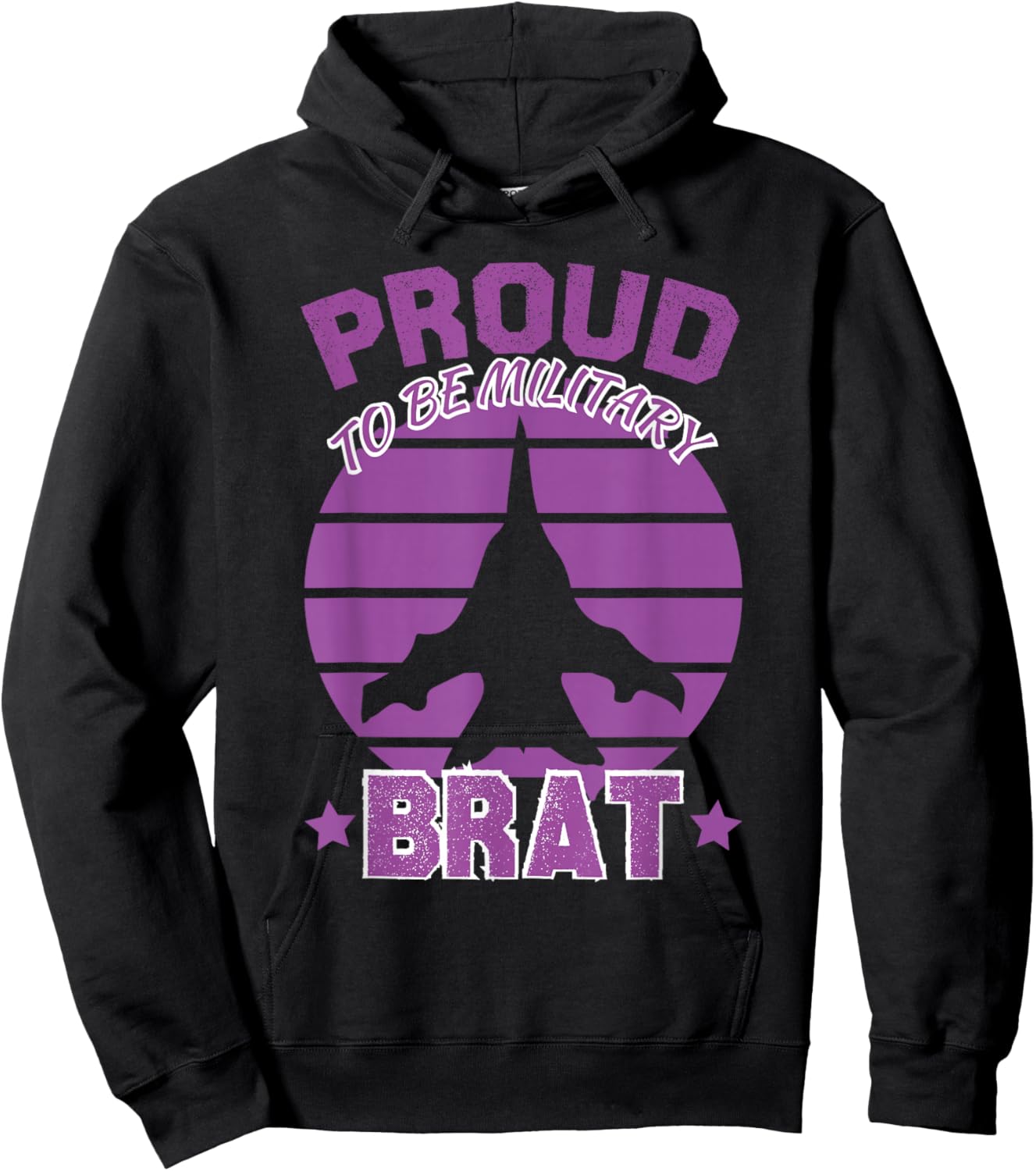 Proud To Be Military Brat Military Kids Awareness Hoodie - Hoodie | Black
