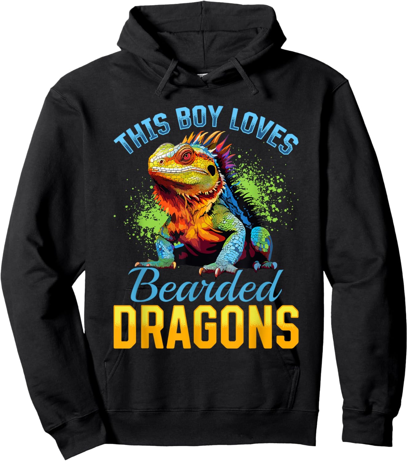 Bearded Dragon Pogona Reptile This Boy Loves Bearded Dragons Hoodie - Hoodie | Black