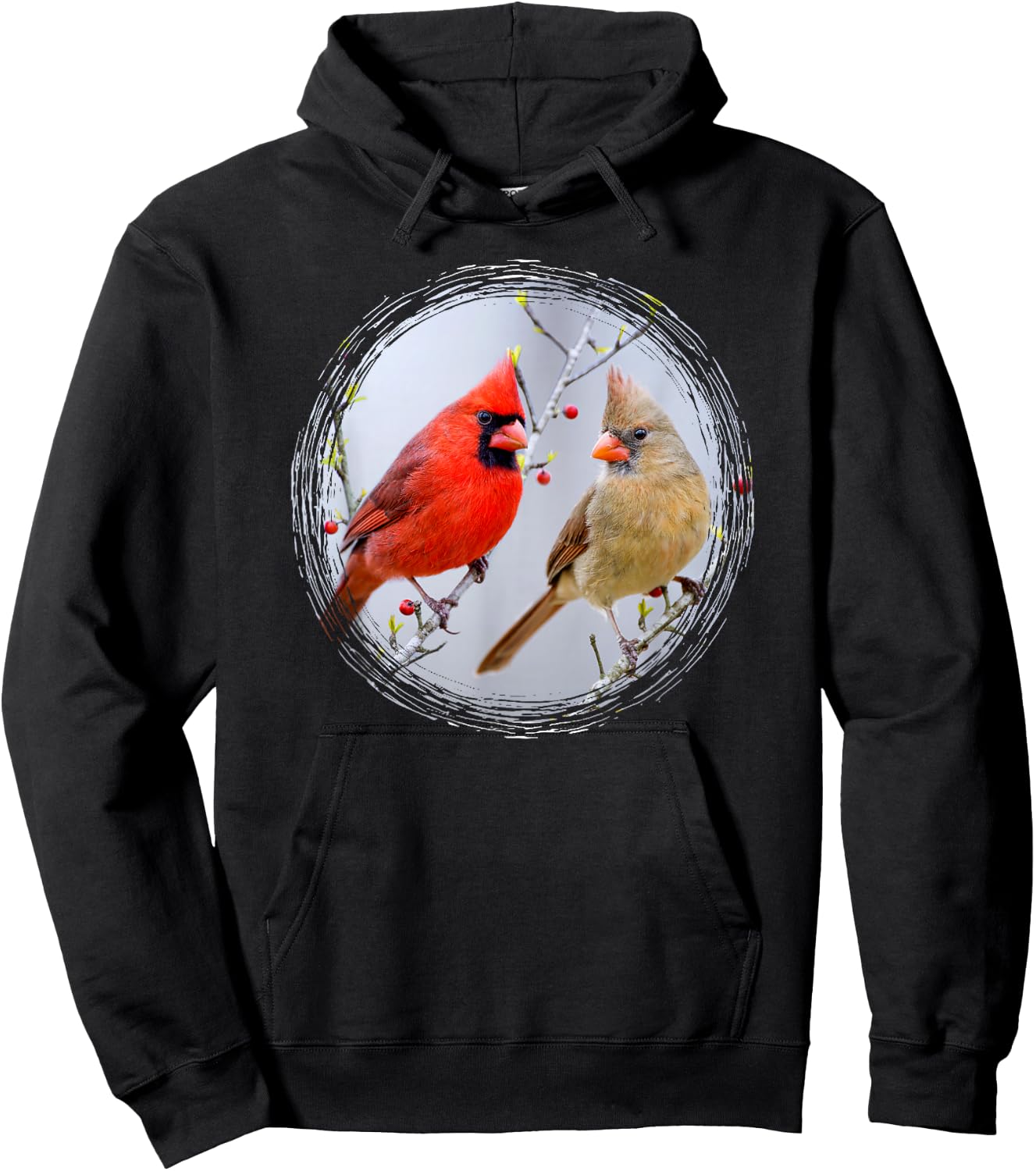 Red Cardinals Birds Birdwatching Bird Nerds Lovers Nature Hoodie - Hoodie | Black