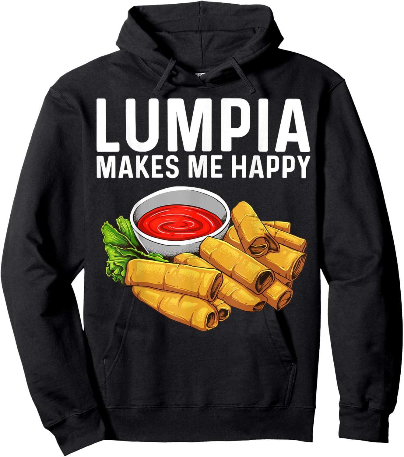Funny Lumpia Gift Women Pinoy Filipino Food Lovers Hoodie - Hoodie | Black