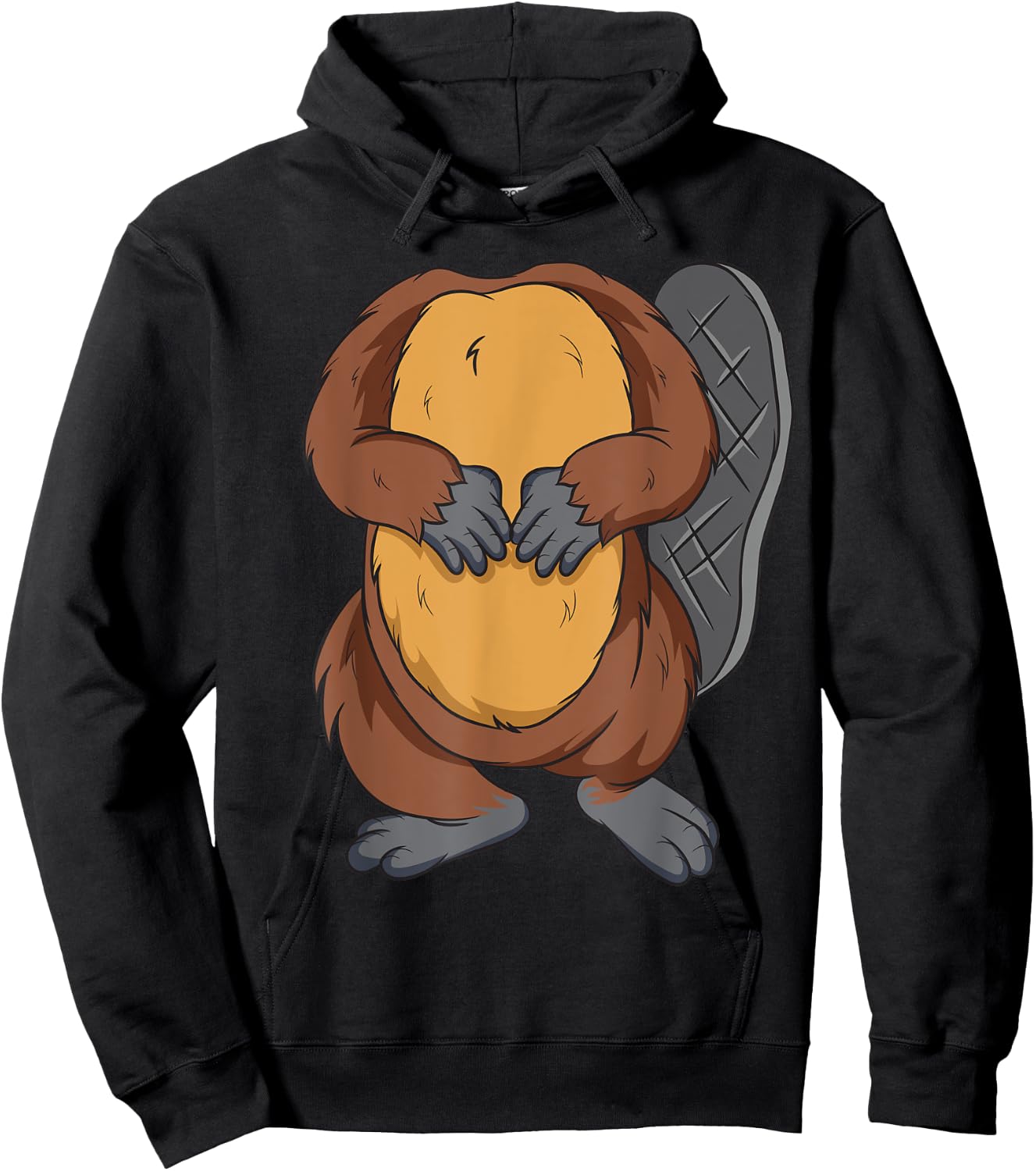 Funny Beaver Body Headless Halloween Easy Costume Outfit Hoodie - Hoodie | Black