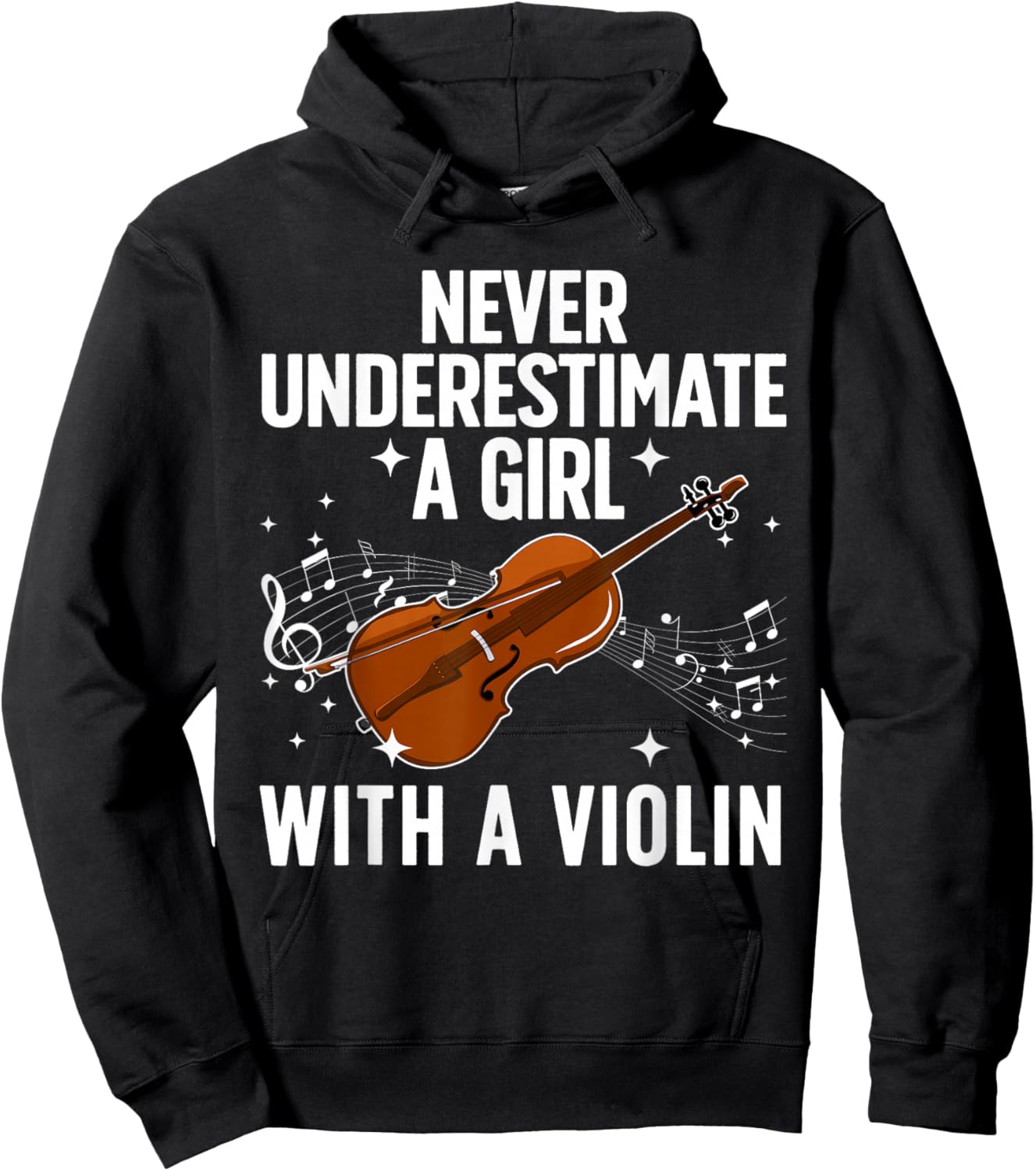 Best Violin Art Girls Violin Player Viola Lover Hoodie - Hoodie | Black