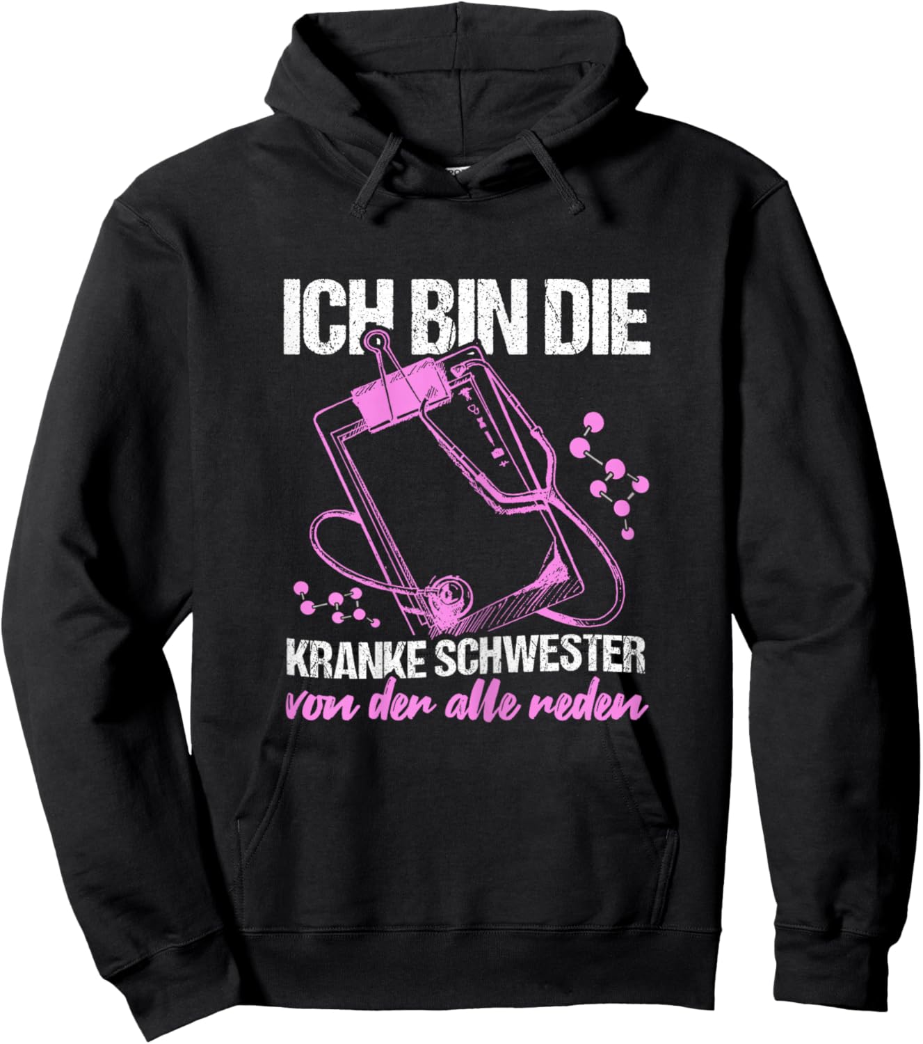 Ich bin die Kranke Schwester Pflegekraft Krankenschwester Hoodie - Hoodie | Black