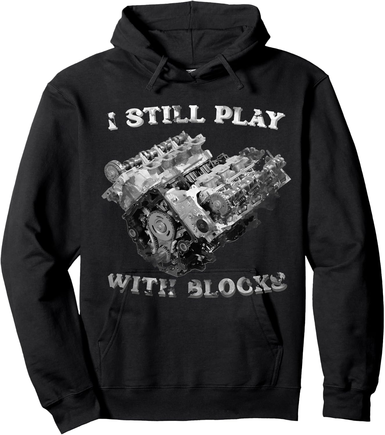 I Still Play With Blocks Racing Maintenance Vintage Hoodie - Hoodie | Black