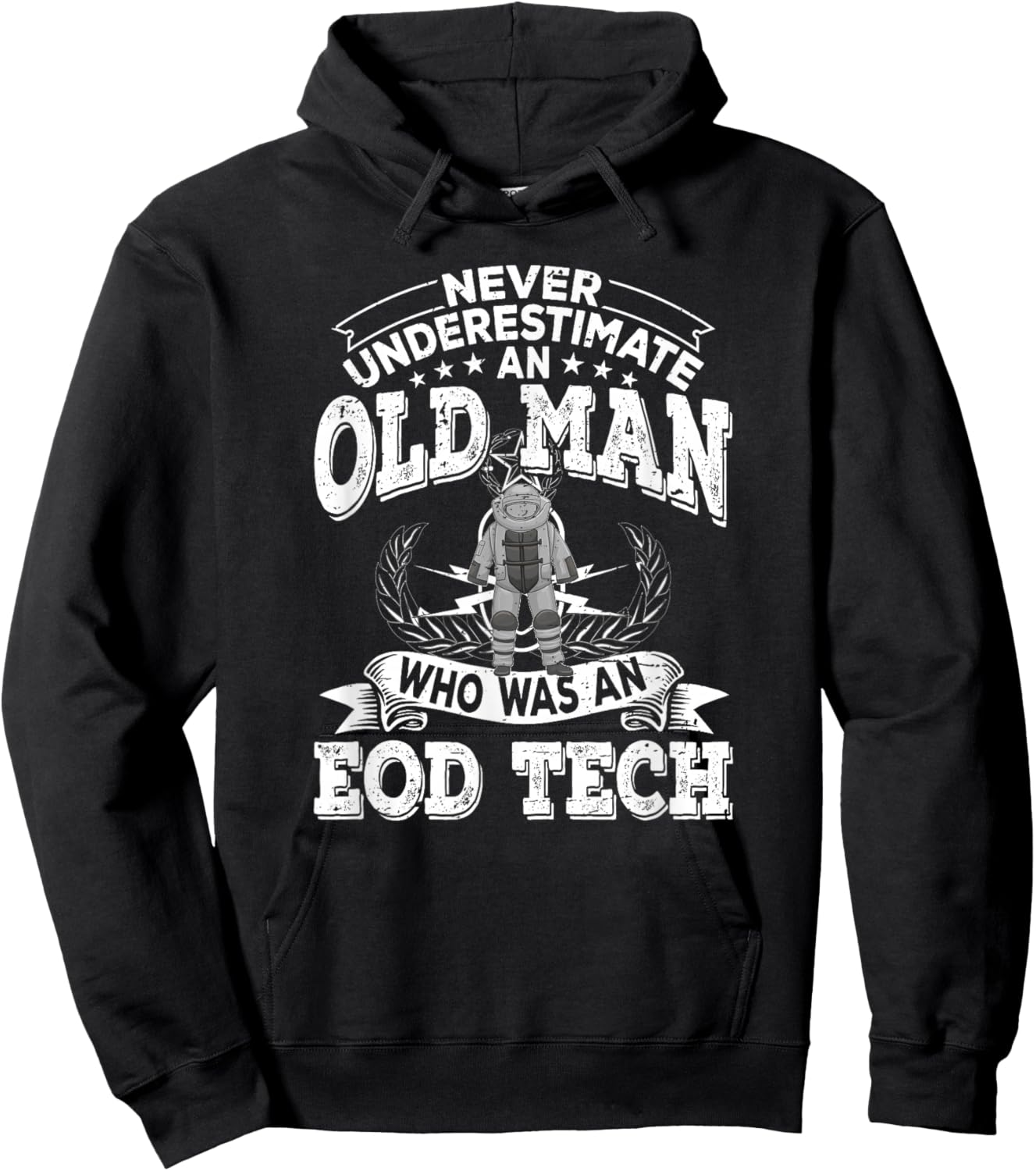 Funny Bomb Disposal Expert Retired EOD Tech Hoodie - Hoodie | Black