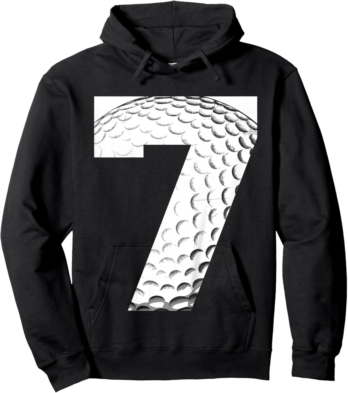 Kids 7th Birthday Boy Golf Player Golf 7 Years Old Hoodie - Hoodie | Black