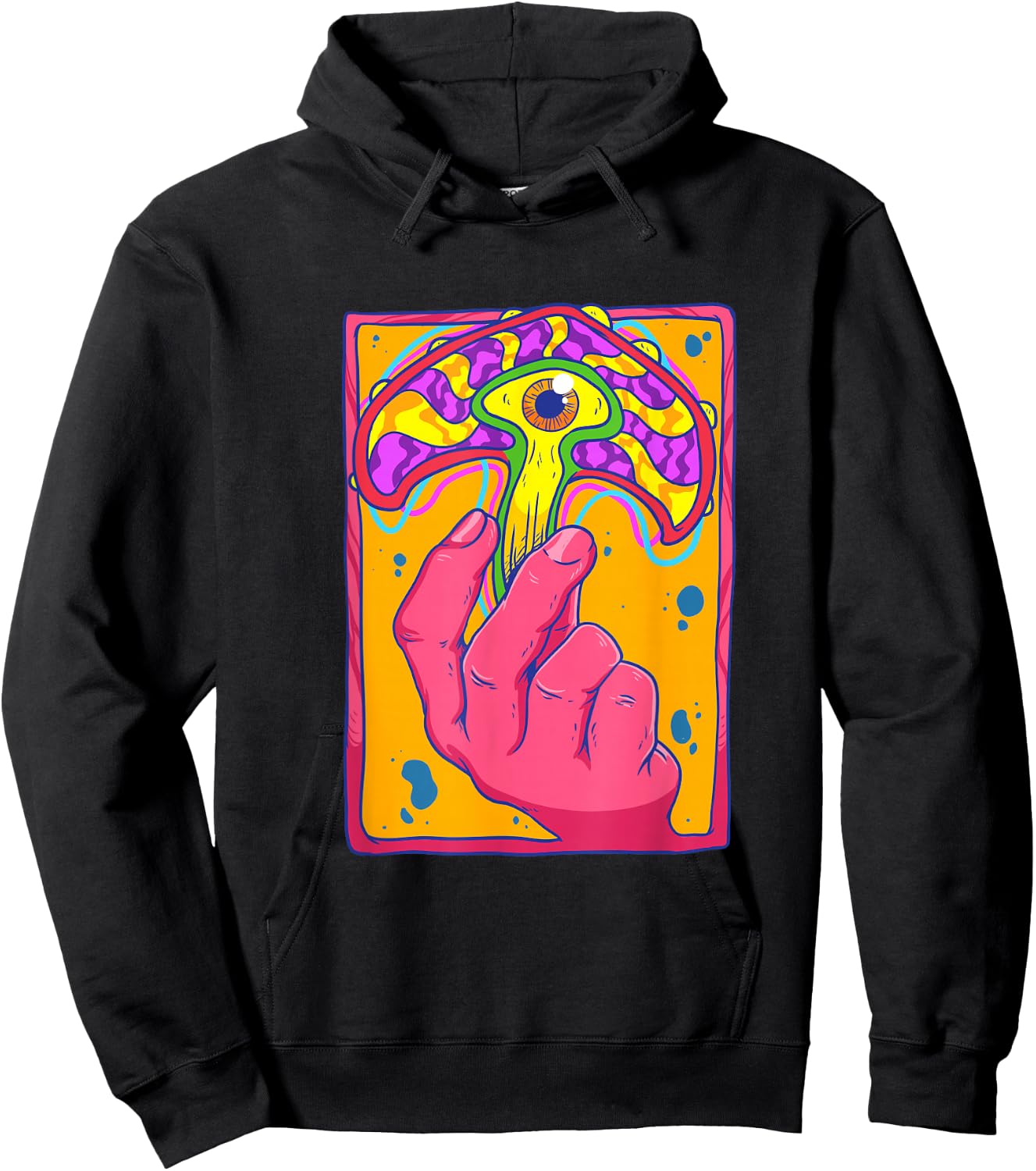 Psychedelic Mushroom Shirt Weirdcore Magic Mushroom Lover Hoodie - Hoodie | Black