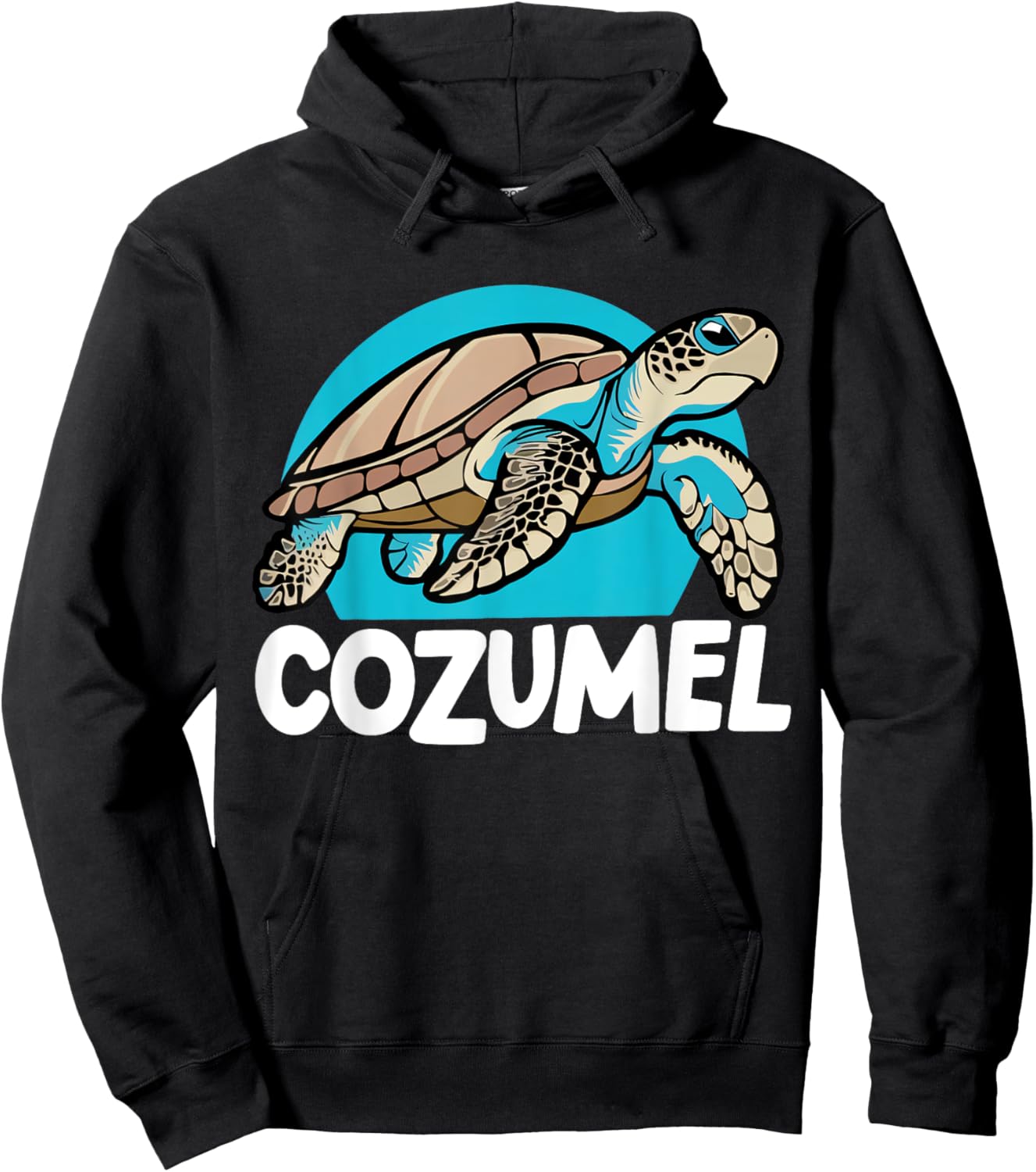 Cozumel Mexico Sea Turtle Colorful Boys Girls Toddler Hoodie - Hoodie | Black