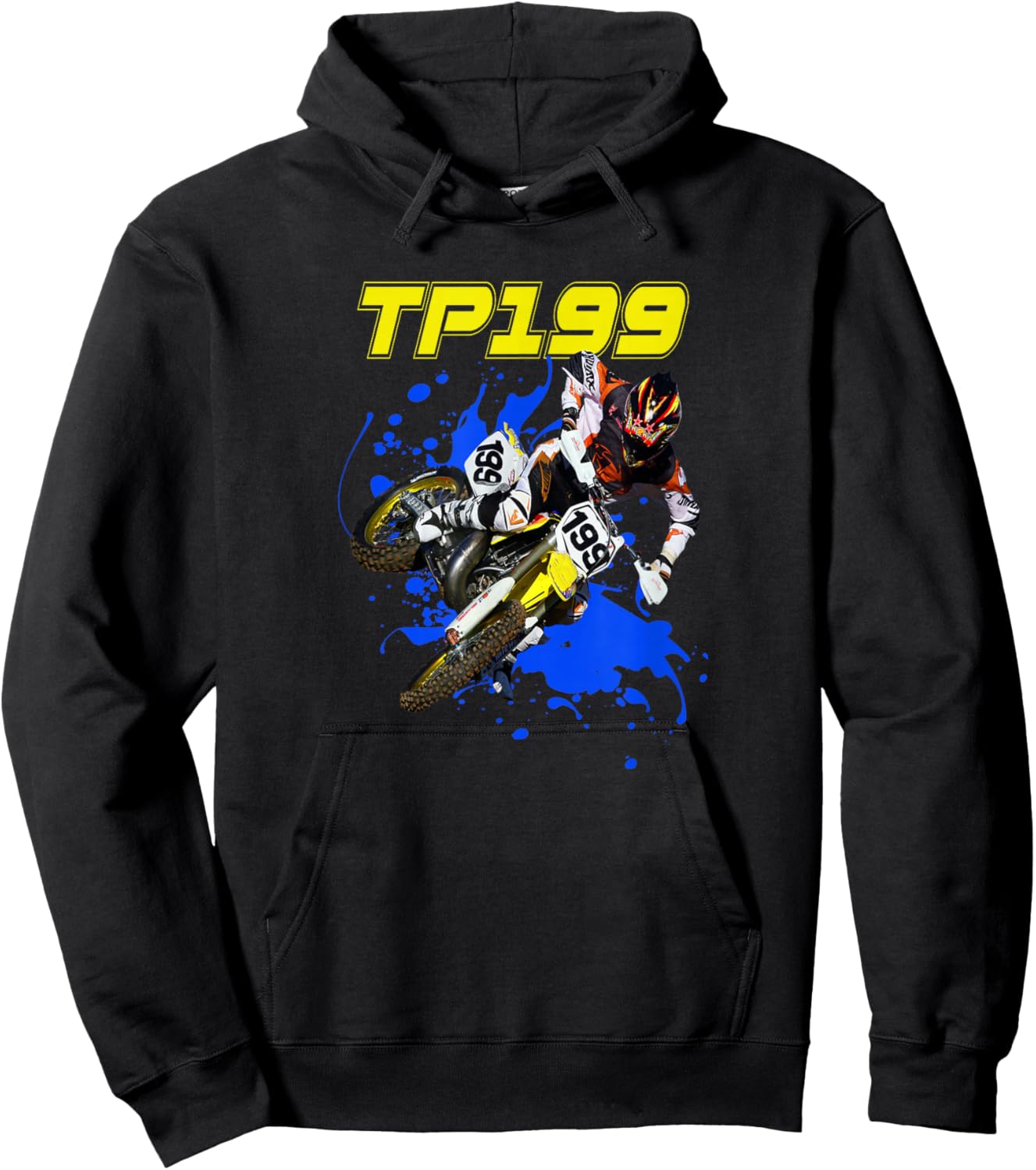 TP199-Official -Kids Black Modern Motocross Hoodie - Hoodie | Black