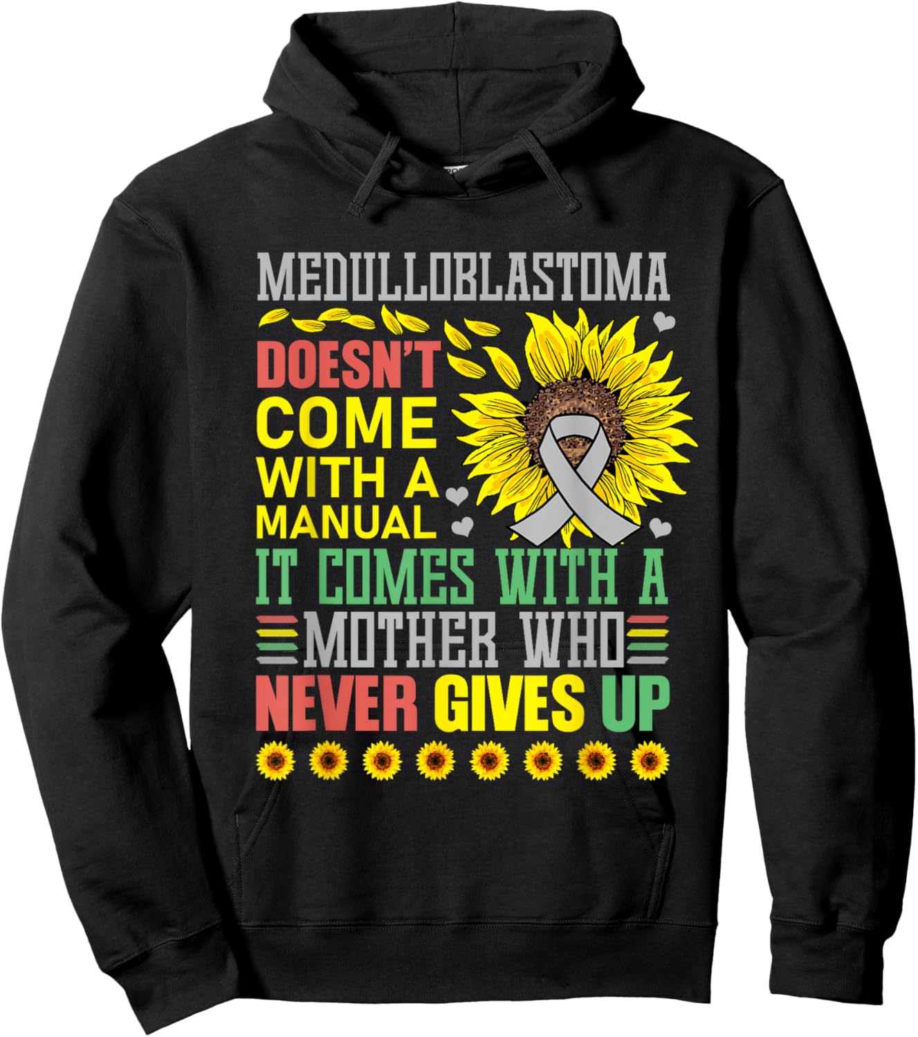 Medulloblastoma Awareness Warrior Supporter Hoodie - Hoodie | Black