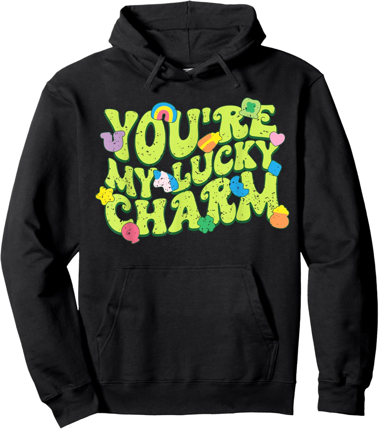 You're My Lucky Charm Happy St. Patrick's Day Marshmallows Hoodie - Hoodie | Black