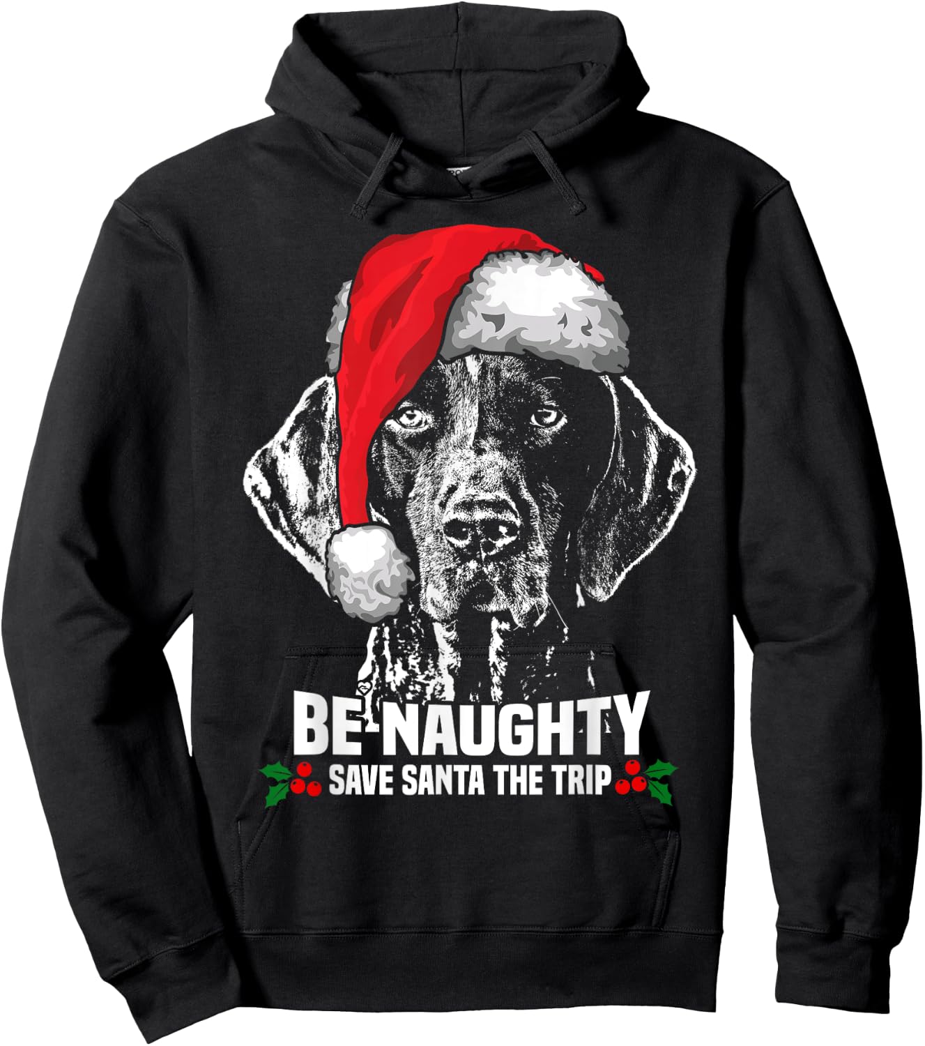 Save Santa German Shorthaired Pointer Xmas Hoodie - Hoodie | Black