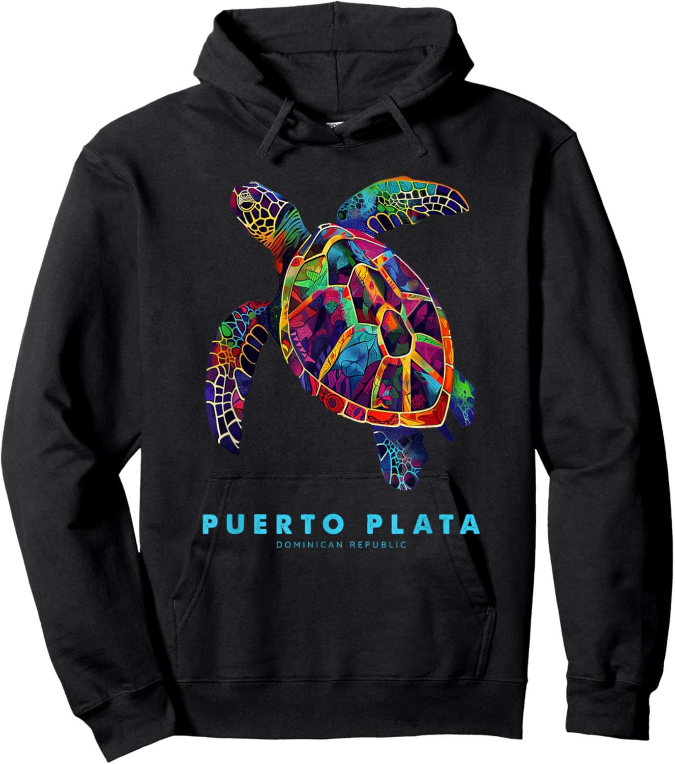 Puerto Plata Dominican Republic Vacation Beach Sea Turtle Hoodie - Hoodie | Black