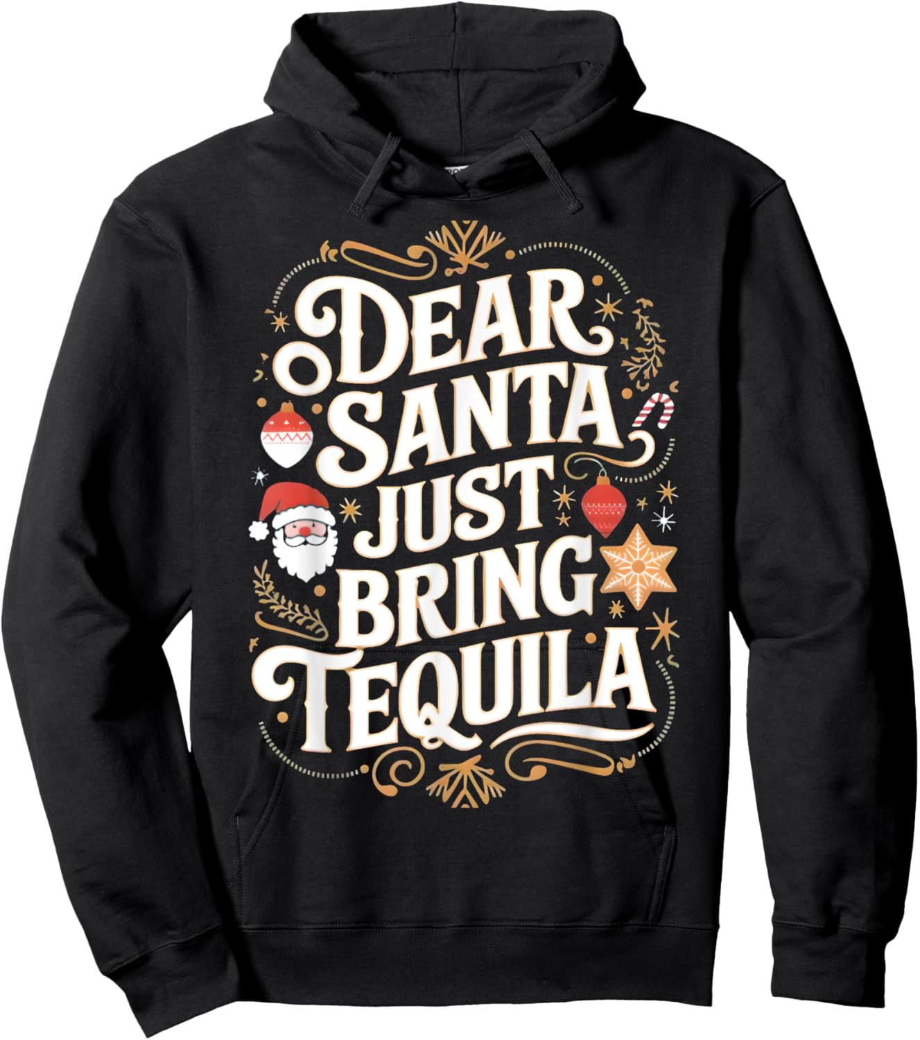 Matching Family Christmas Dear Santa just bring Tequila Hoodie - Hoodie | Black
