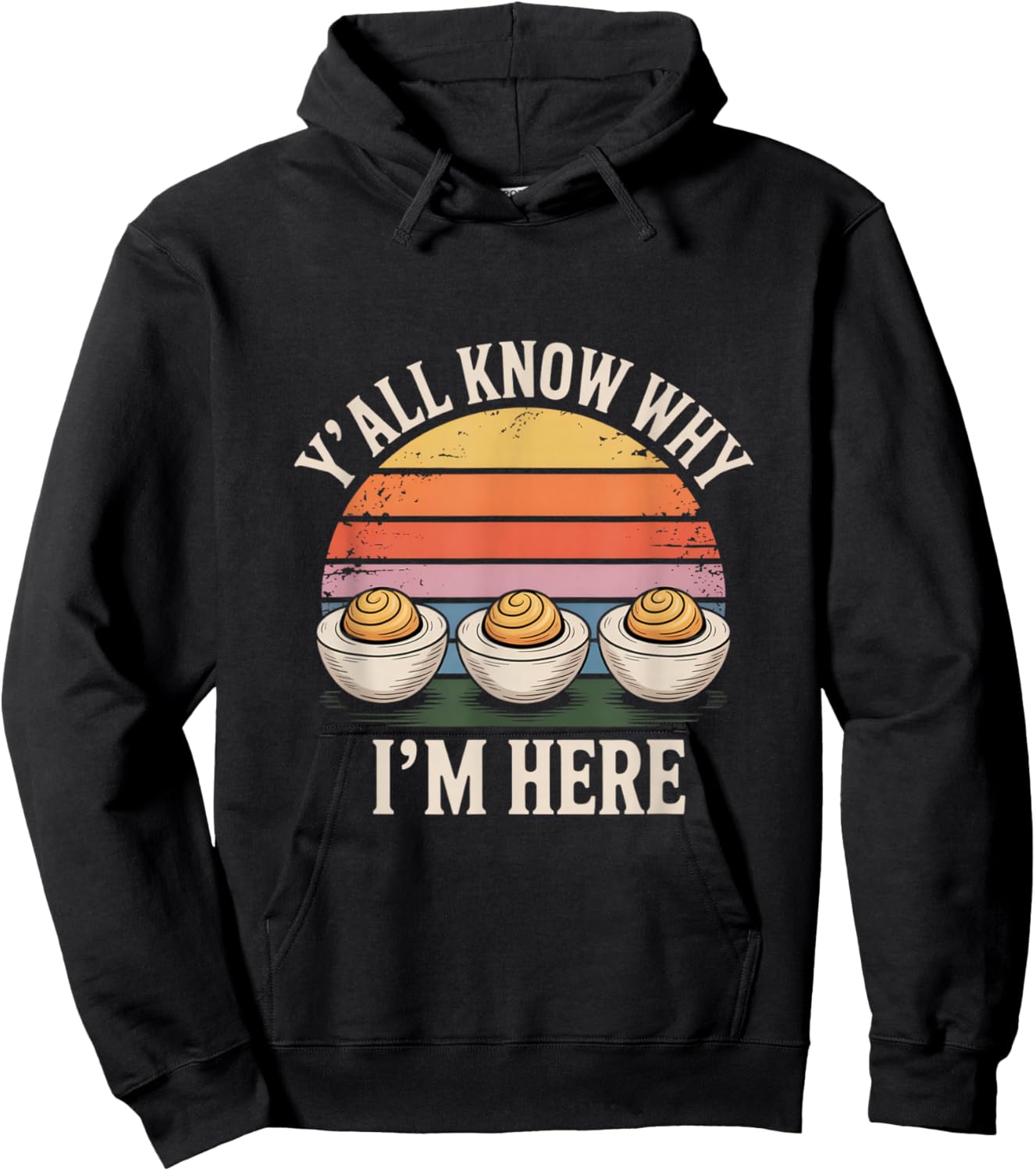 Thanksgiving Deviled Egg Retro Deviled Eggs Lover Hoodie - Hoodie | Black