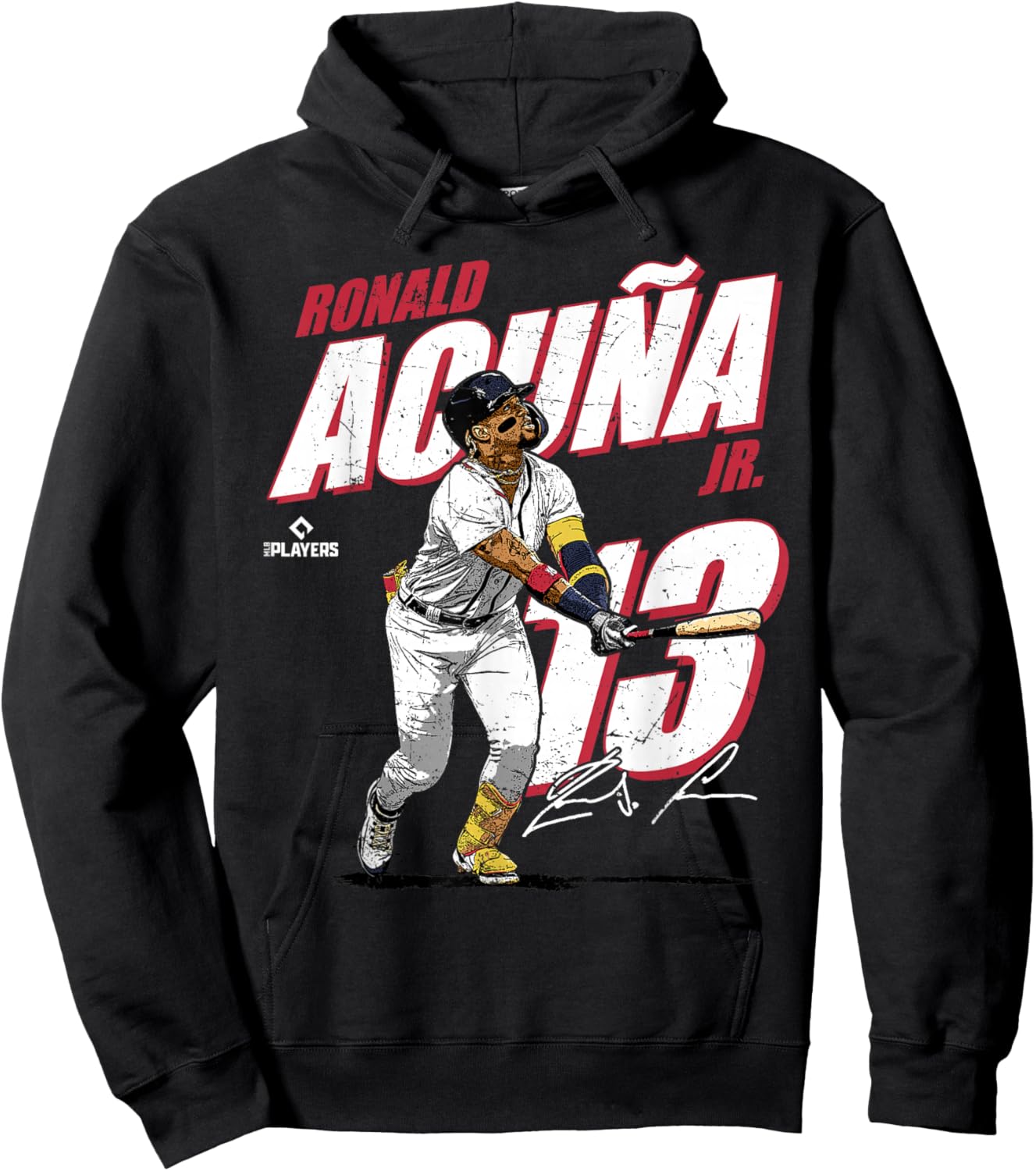 Ronald Acuna Jr. | Atlanta Baseball MLB Players | MLBRAC3001 Hoodie - Hoodie | Black