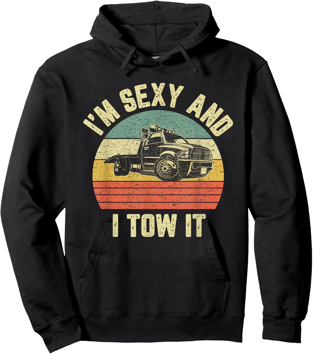 Tow Truck Driver Shirt Funny Towing Car Flat Bed Tow Truck Hoodie - Hoodie | Black