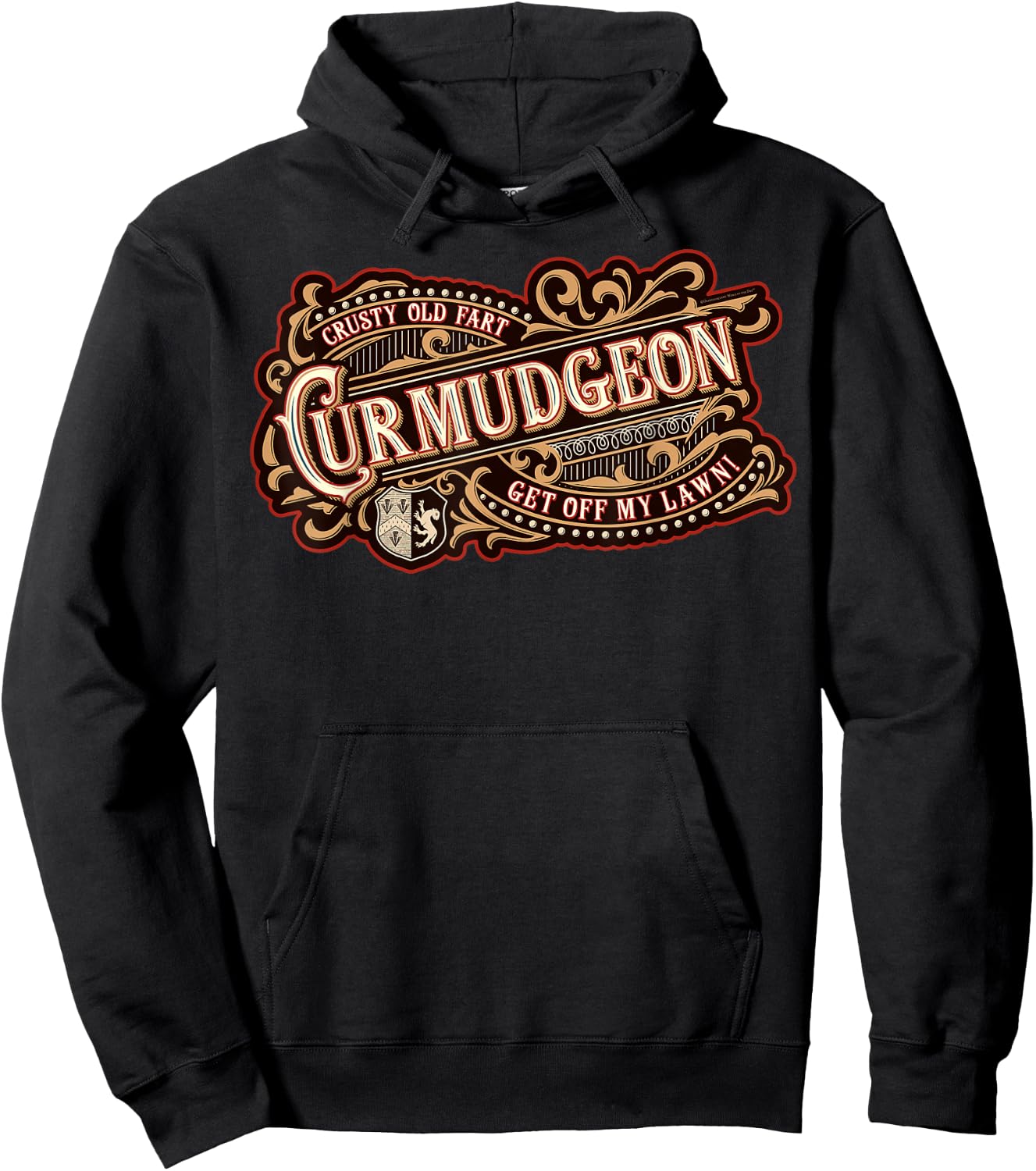 Curmudgeon - Crusty Old Fart - Get Off My Lawn! Hoodie - Hoodie | Black