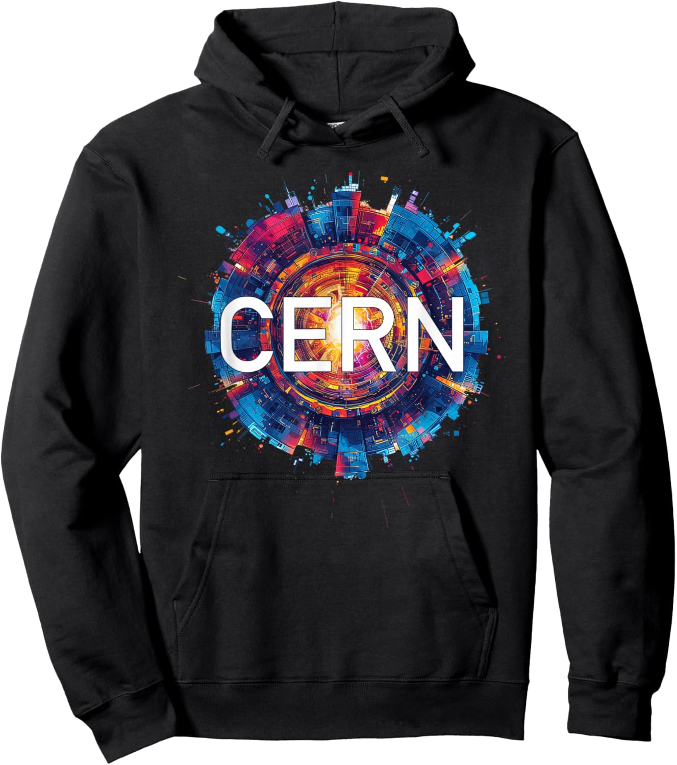 CERN Collider Abstract Hadron Enthusiast Hoodie - Hoodie | Black