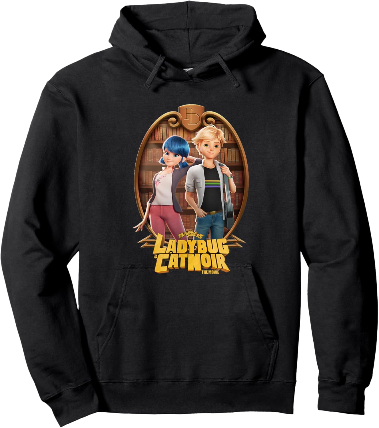 Miraculous Ladybug and Cat Noir The Movie Marinette Adrien Hoodie - Hoodie | Black