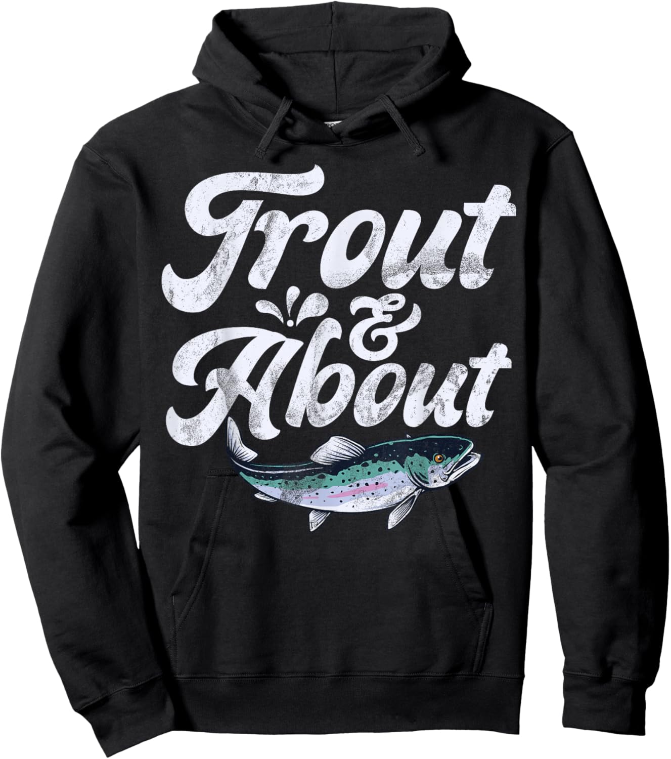 Trout & About Trout Hoodie - Hoodie | Black